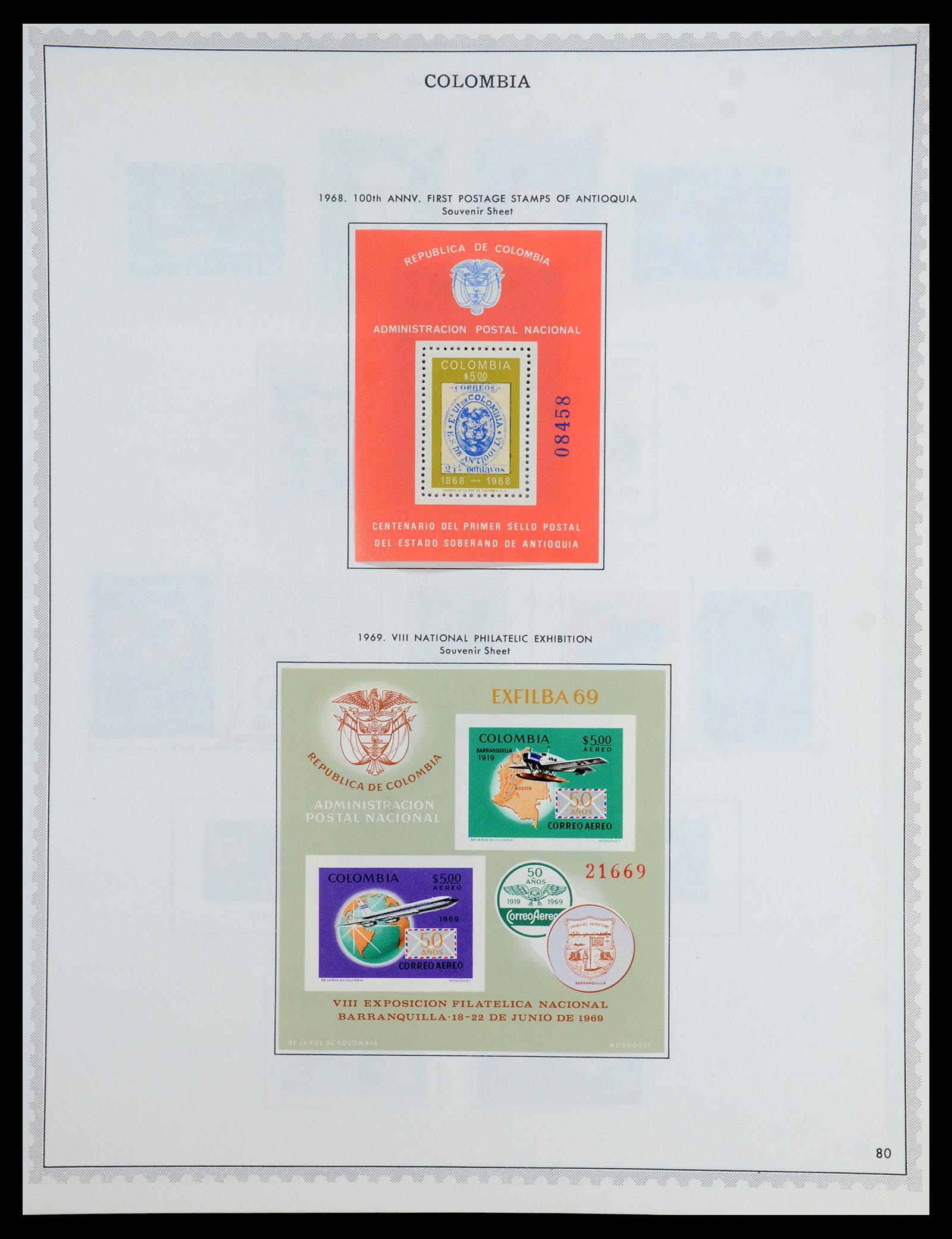 35828 070 - Postzegelverzameling 35828 Colombia en Staten 1859-1971.
