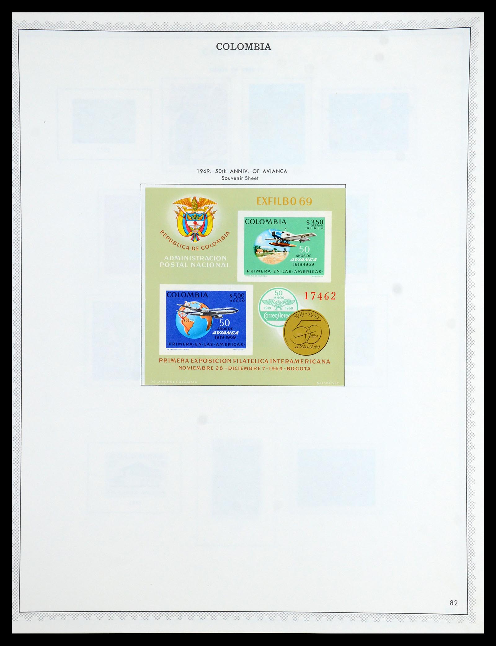 35828 072 - Postzegelverzameling 35828 Colombia en Staten 1859-1971.