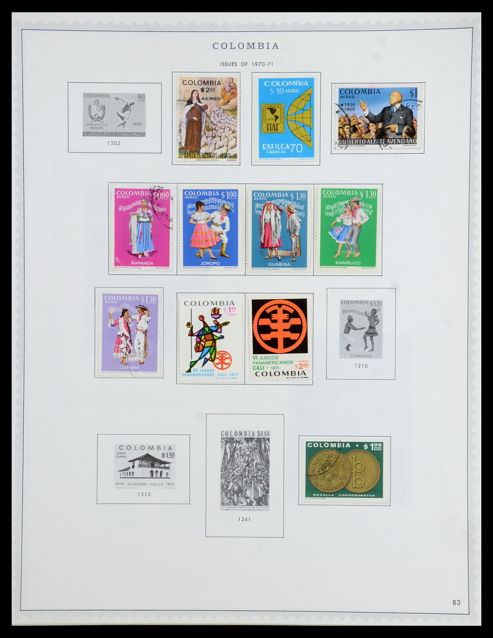 35828 073 - Postzegelverzameling 35828 Colombia en Staten 1859-1971.
