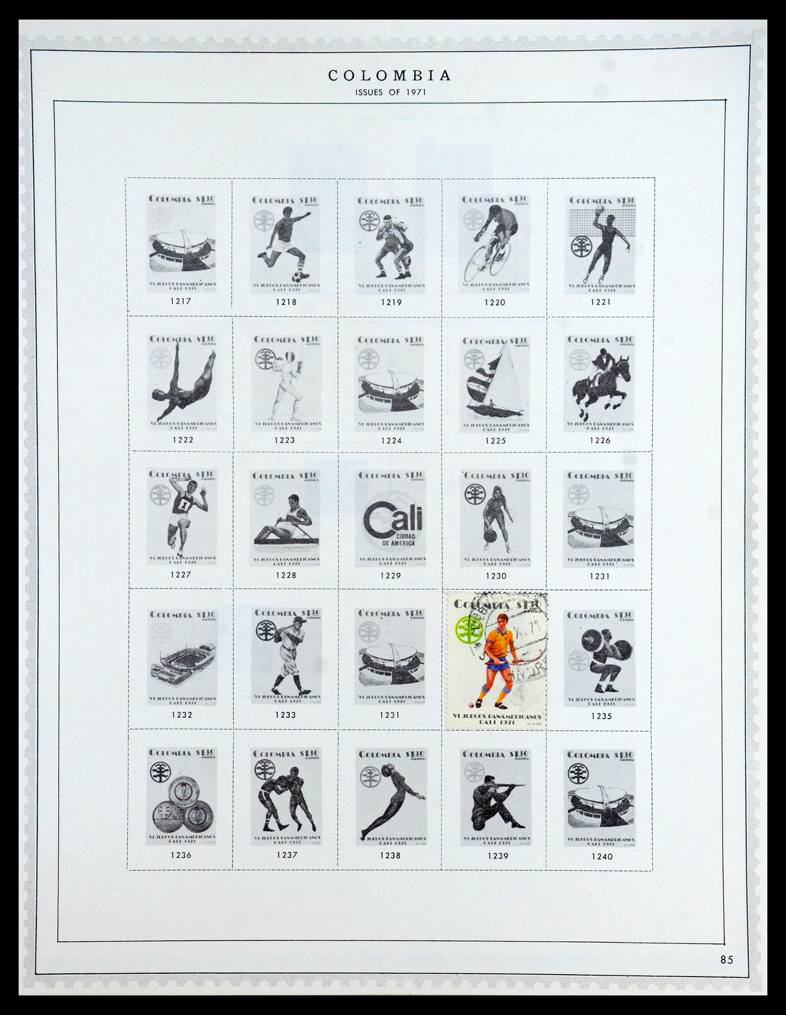 35828 074 - Postzegelverzameling 35828 Colombia en Staten 1859-1971.