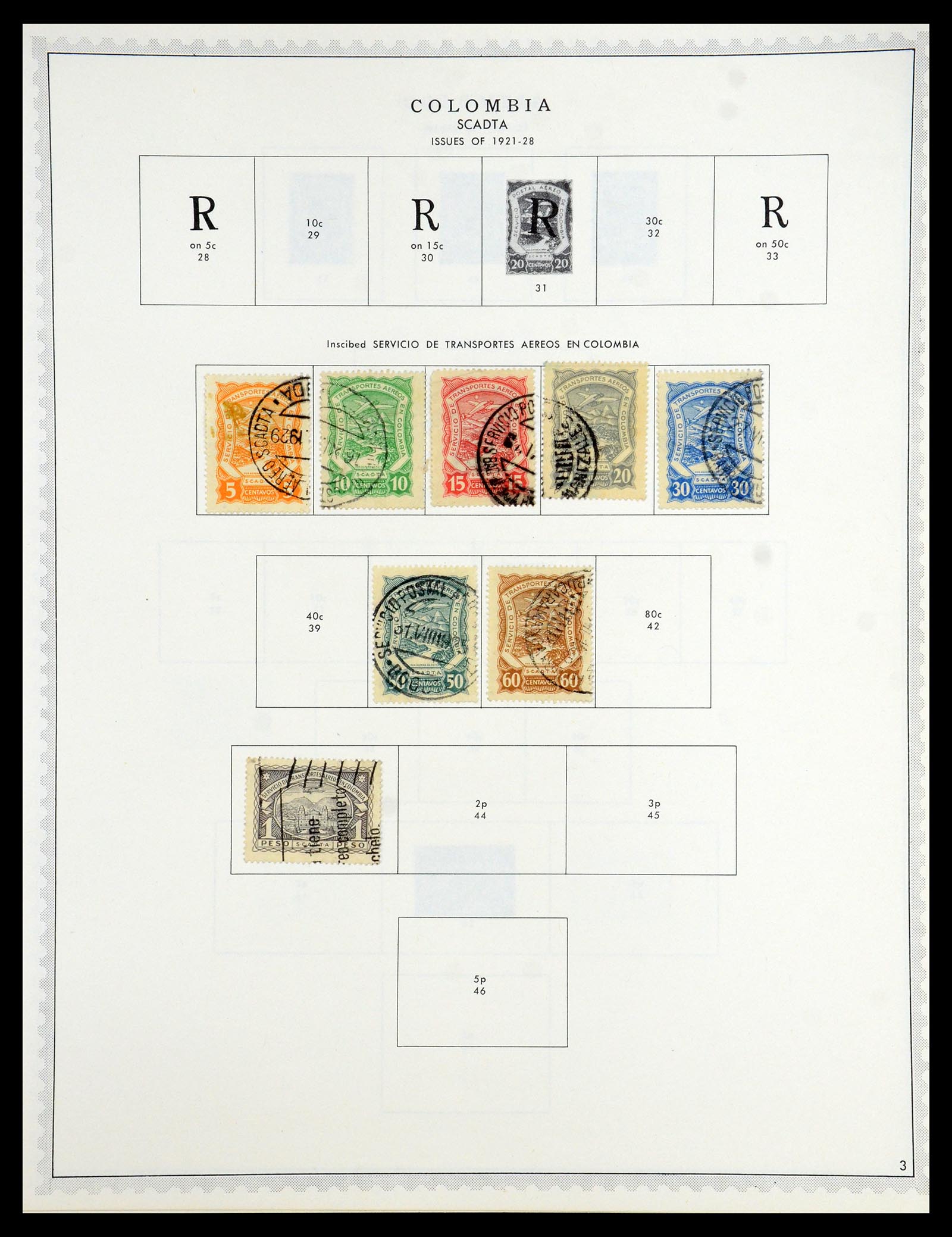 35828 076 - Stamp Collection 35828 Colombia and States 1859-1971.
