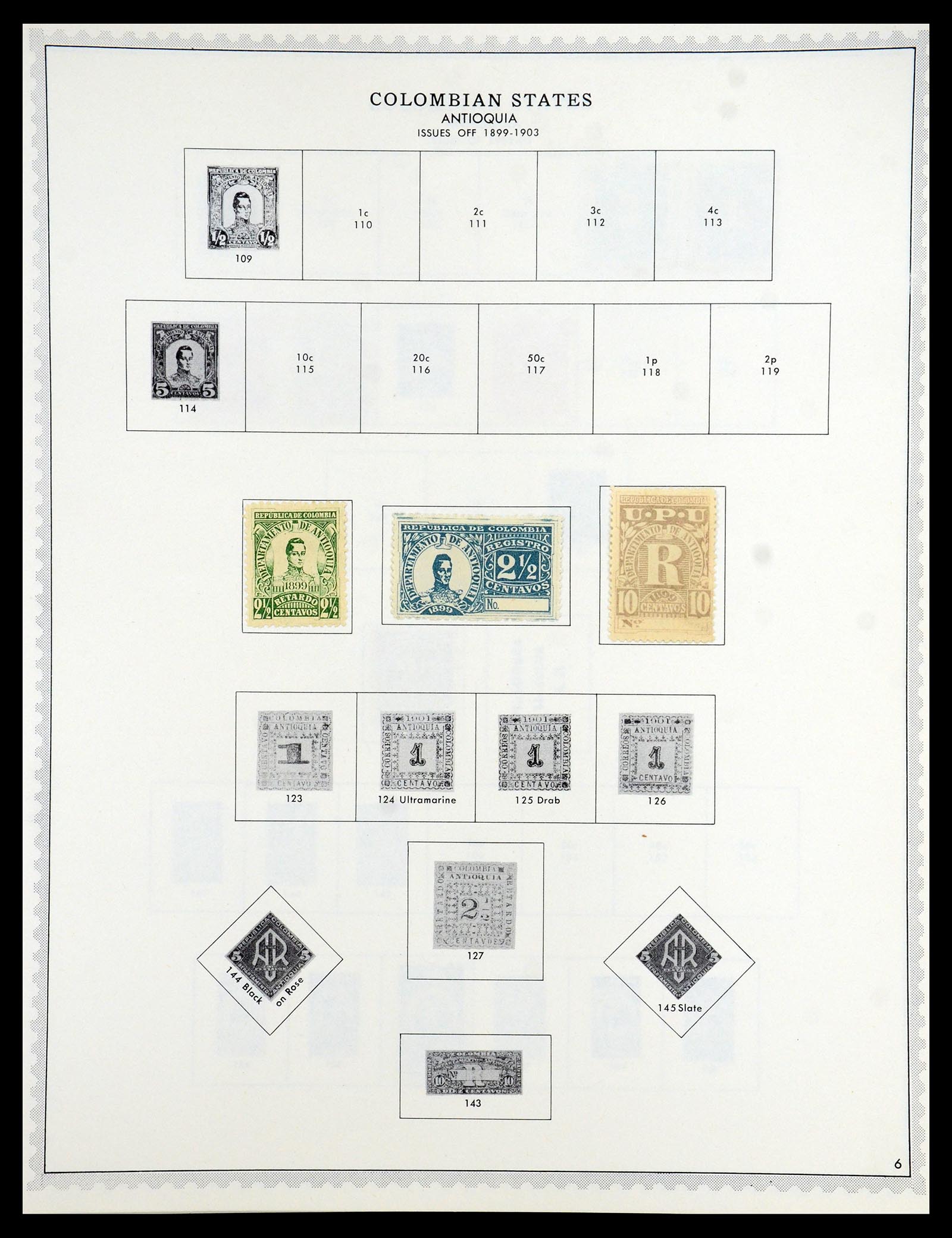35828 081 - Postzegelverzameling 35828 Colombia en Staten 1859-1971.
