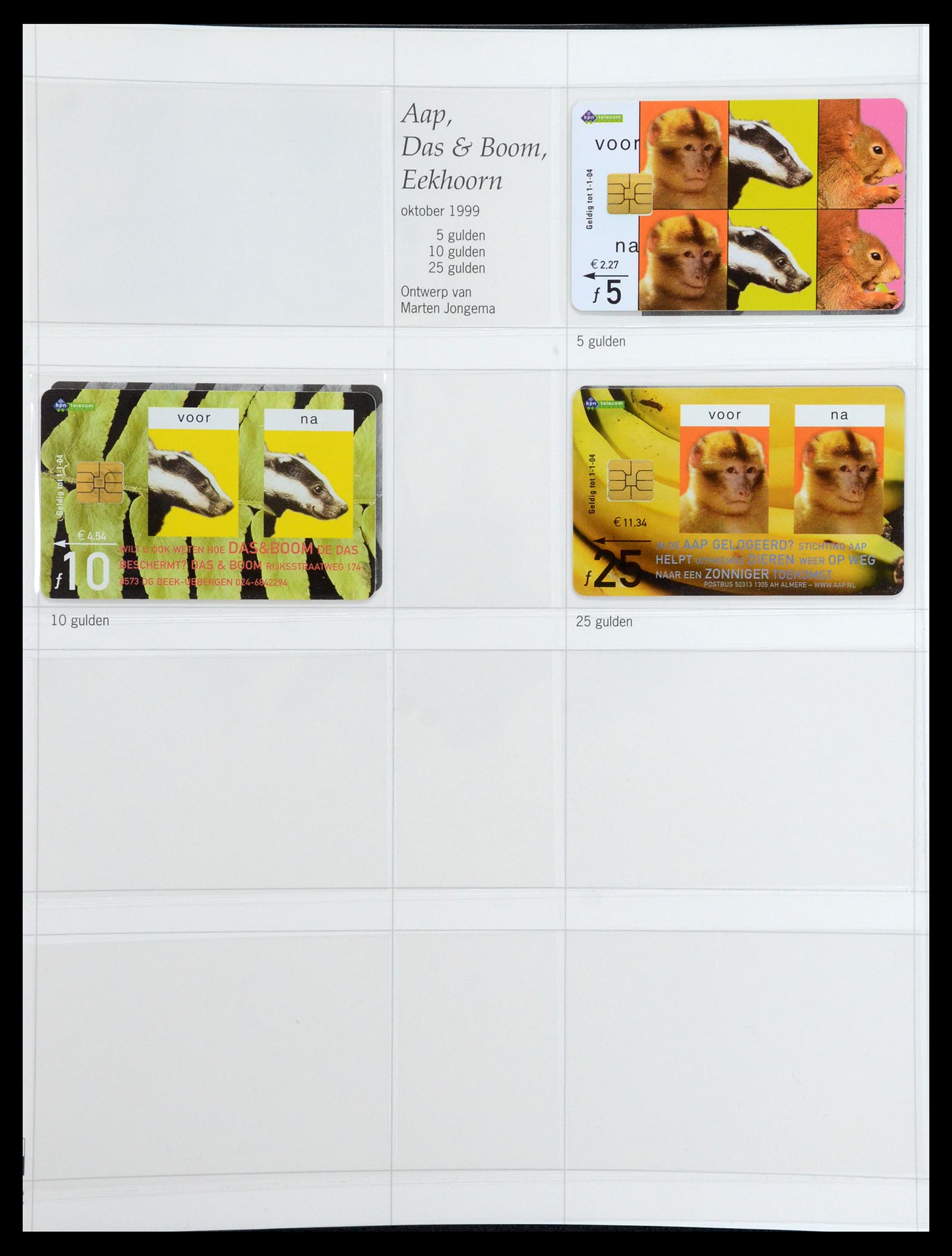 35839 054 - Postzegelverzameling 35839 Nederland telefoonkaarten 1986-2002.