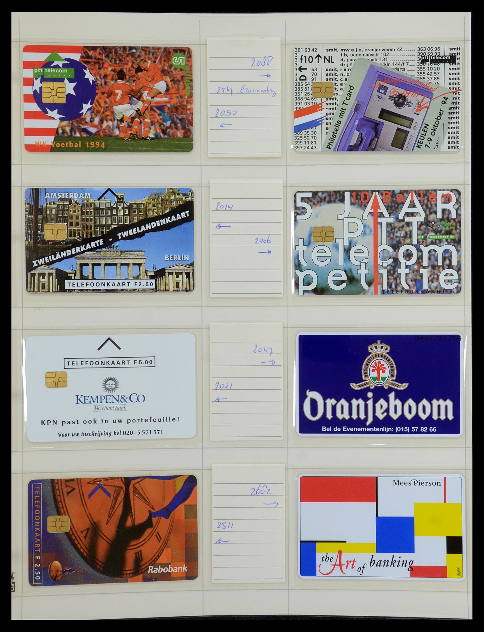 35839 060 - Postzegelverzameling 35839 Nederland telefoonkaarten 1986-2002.