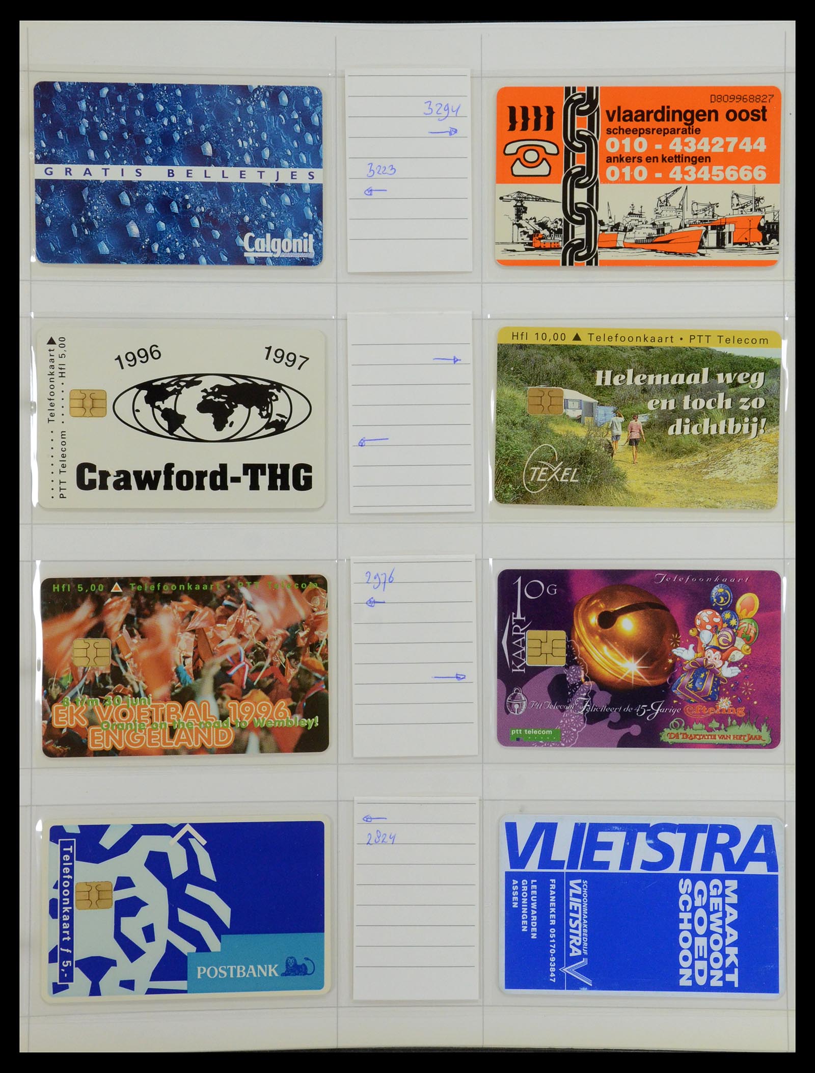 35839 062 - Postzegelverzameling 35839 Nederland telefoonkaarten 1986-2002.