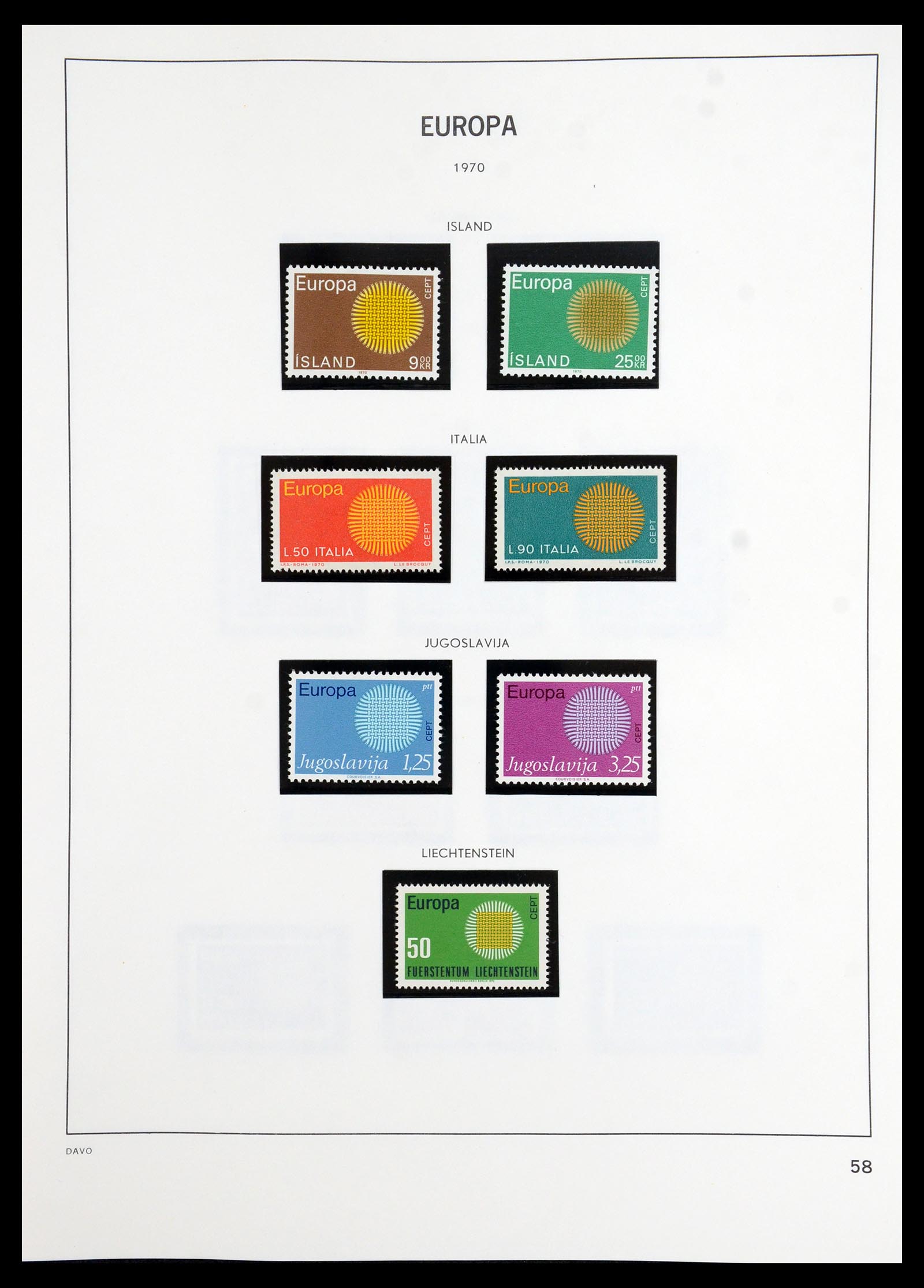 35842 003 - Postzegelverzameling 35842 Europa CEPT 1970-2005.
