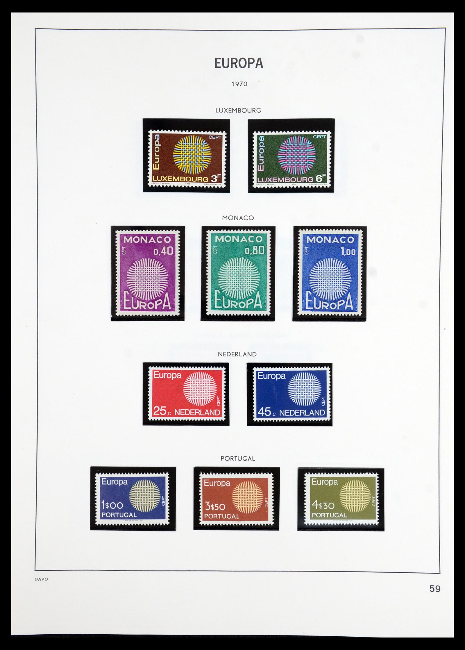 35842 004 - Postzegelverzameling 35842 Europa CEPT 1970-2005.