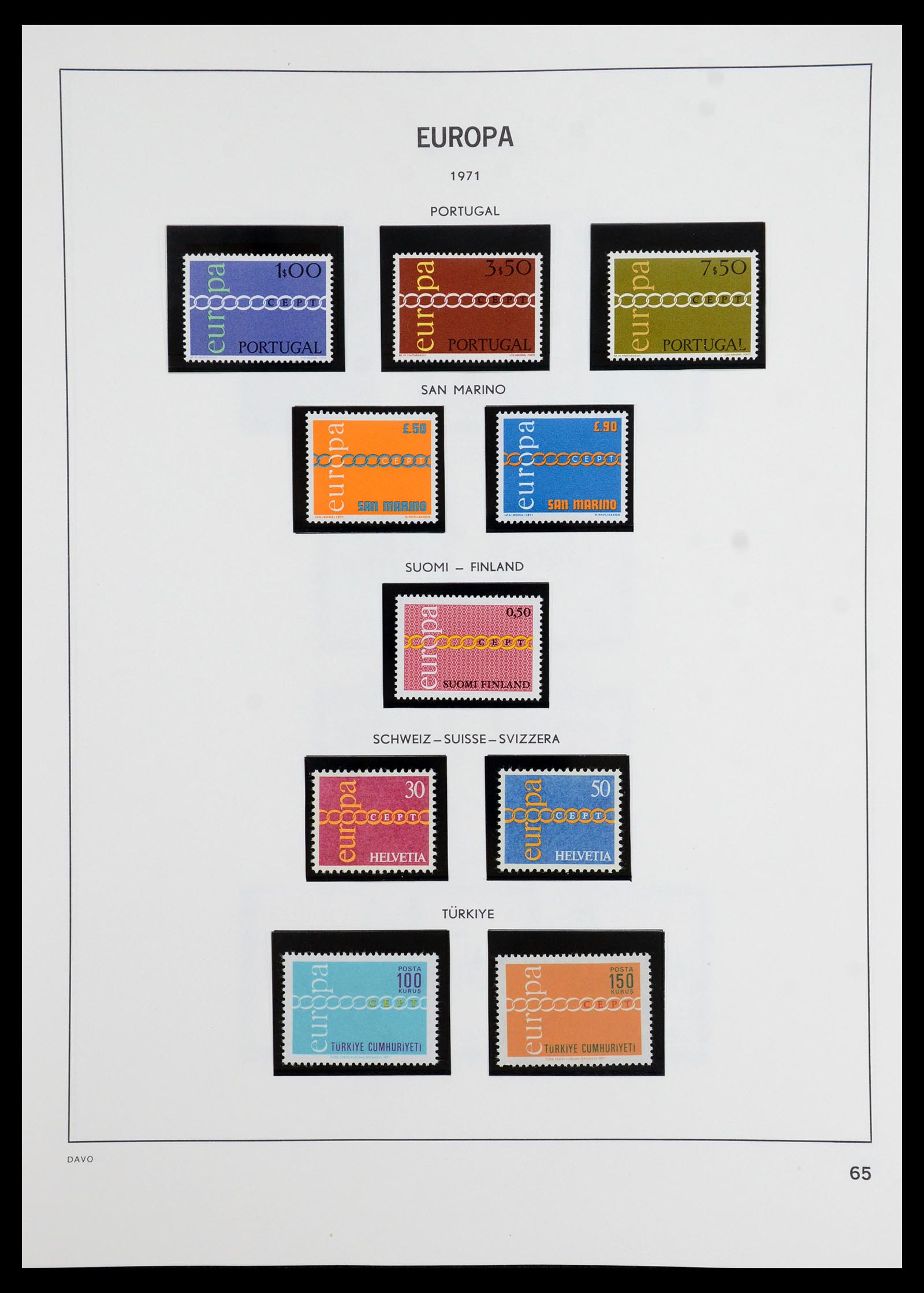 35842 010 - Postzegelverzameling 35842 Europa CEPT 1970-2005.