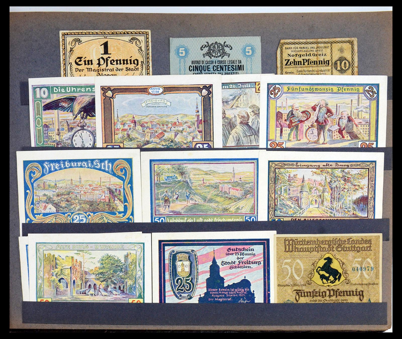 35845 005 - Postzegelverzameling 35845 Duitsland noodgeld.