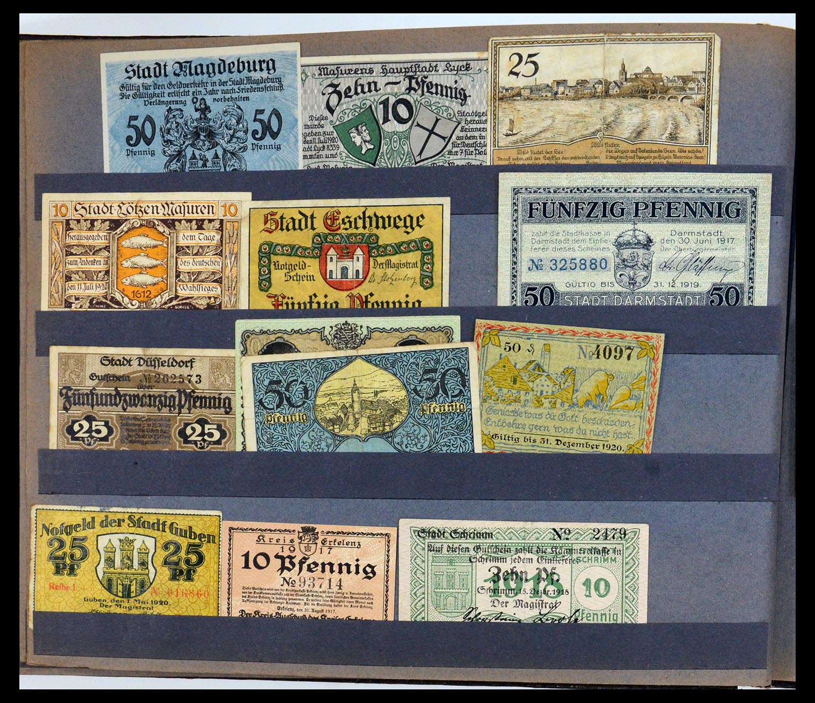 35845 012 - Stamp Collection 35845 Germany emergency money.