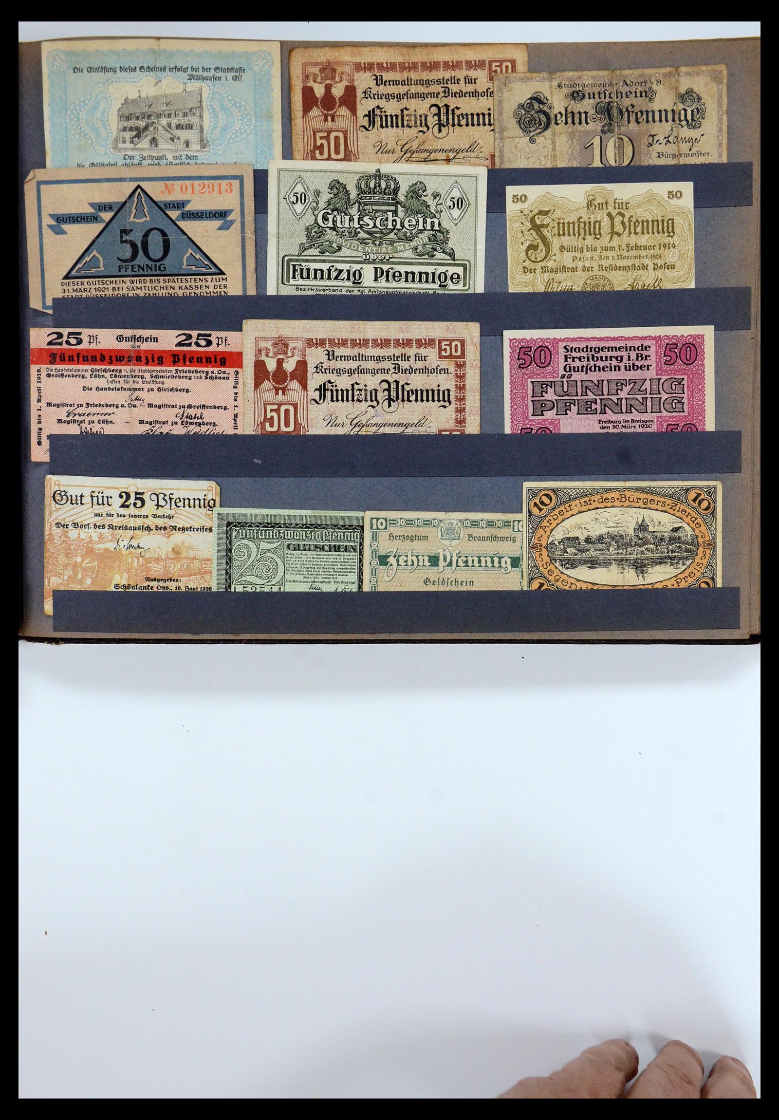 35845 017 - Stamp Collection 35845 Germany emergency money.