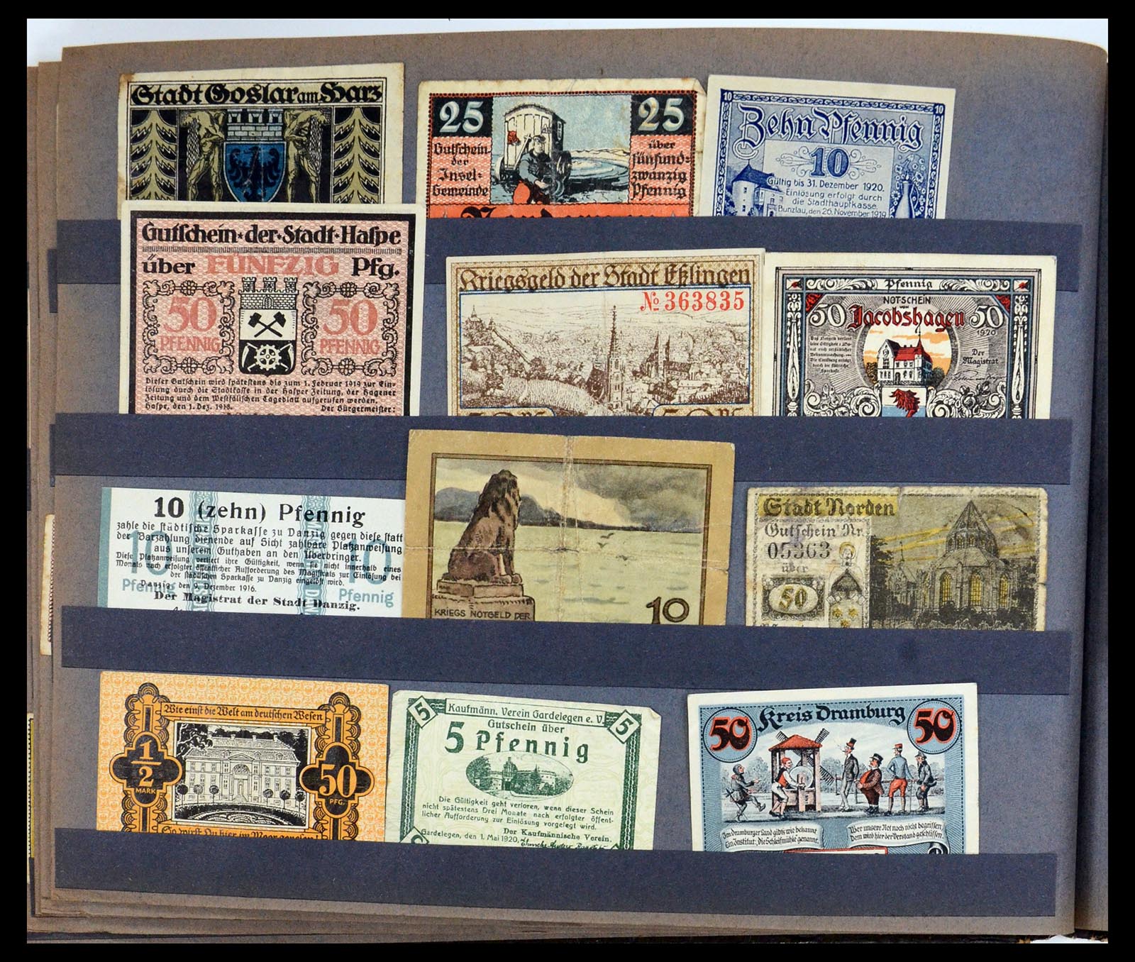 35845 018 - Stamp Collection 35845 Germany emergency money.