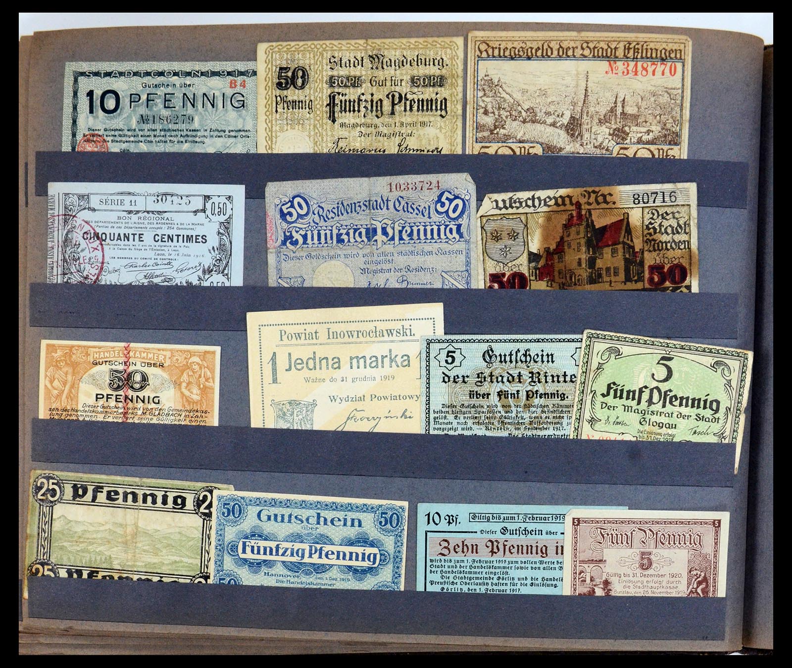 35845 022 - Stamp Collection 35845 Germany emergency money.