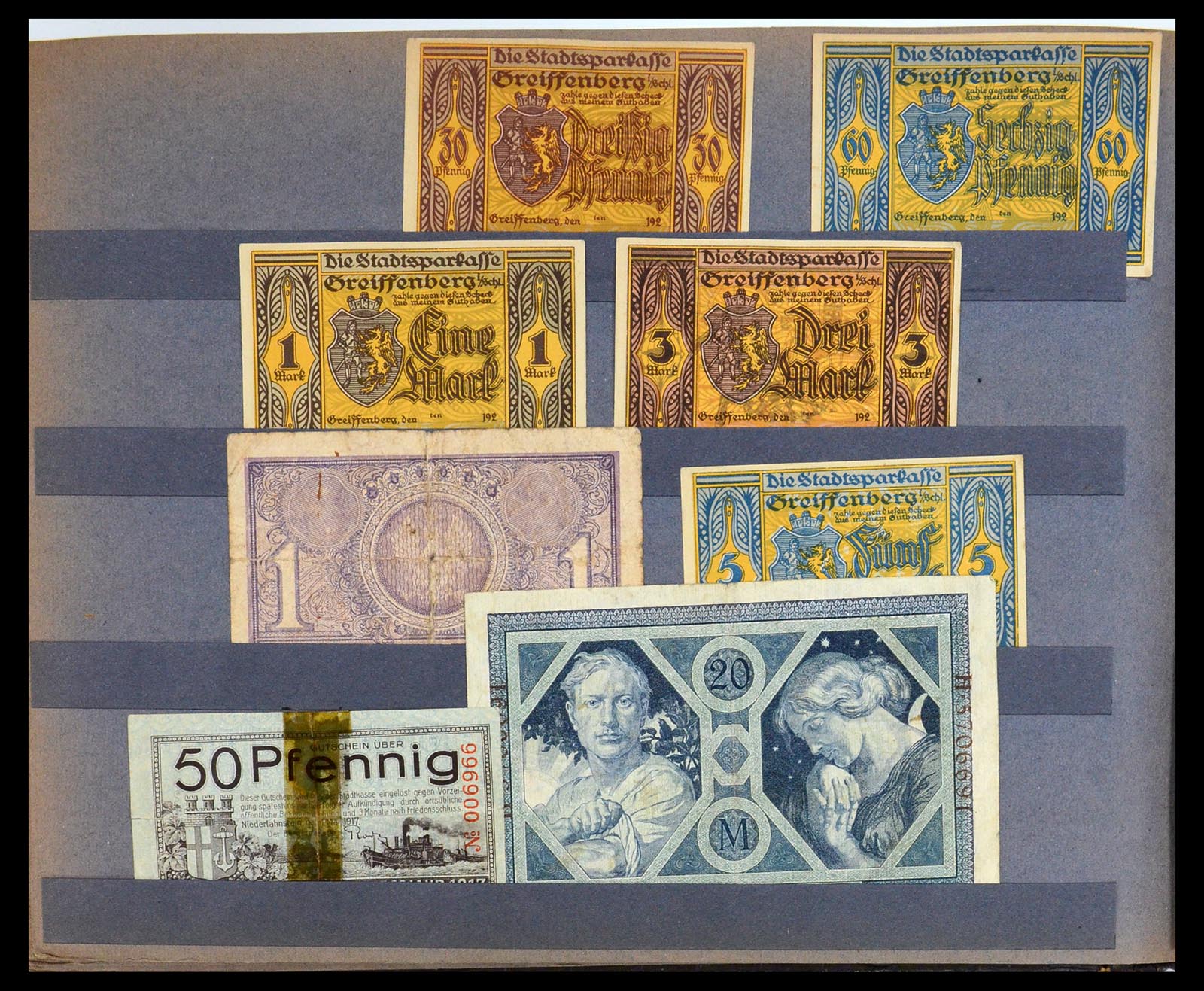 35845 036 - Stamp Collection 35845 Germany emergency money.