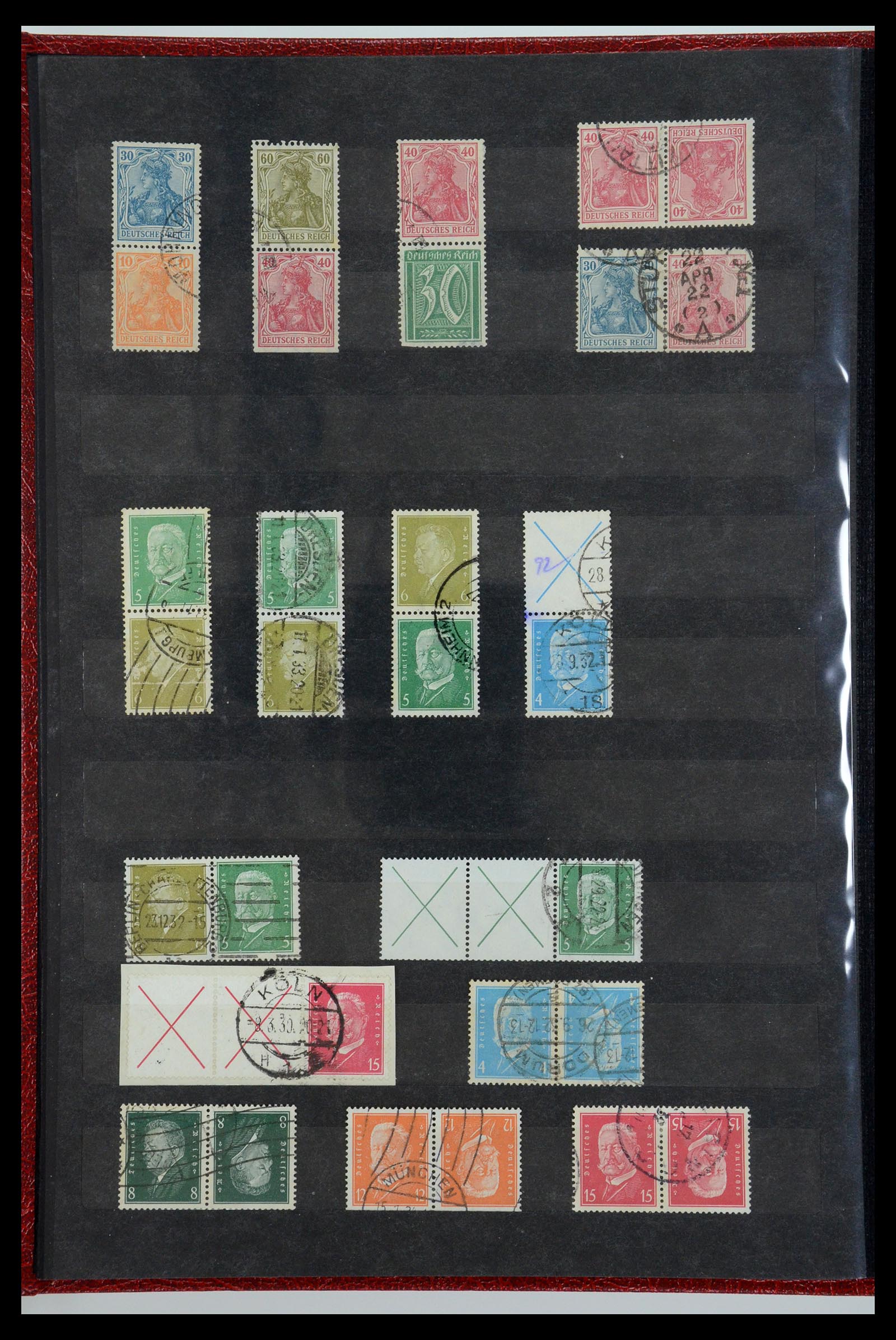 35848 002 - Stamp Collection 35848 German Reich combinations 1916-1941.