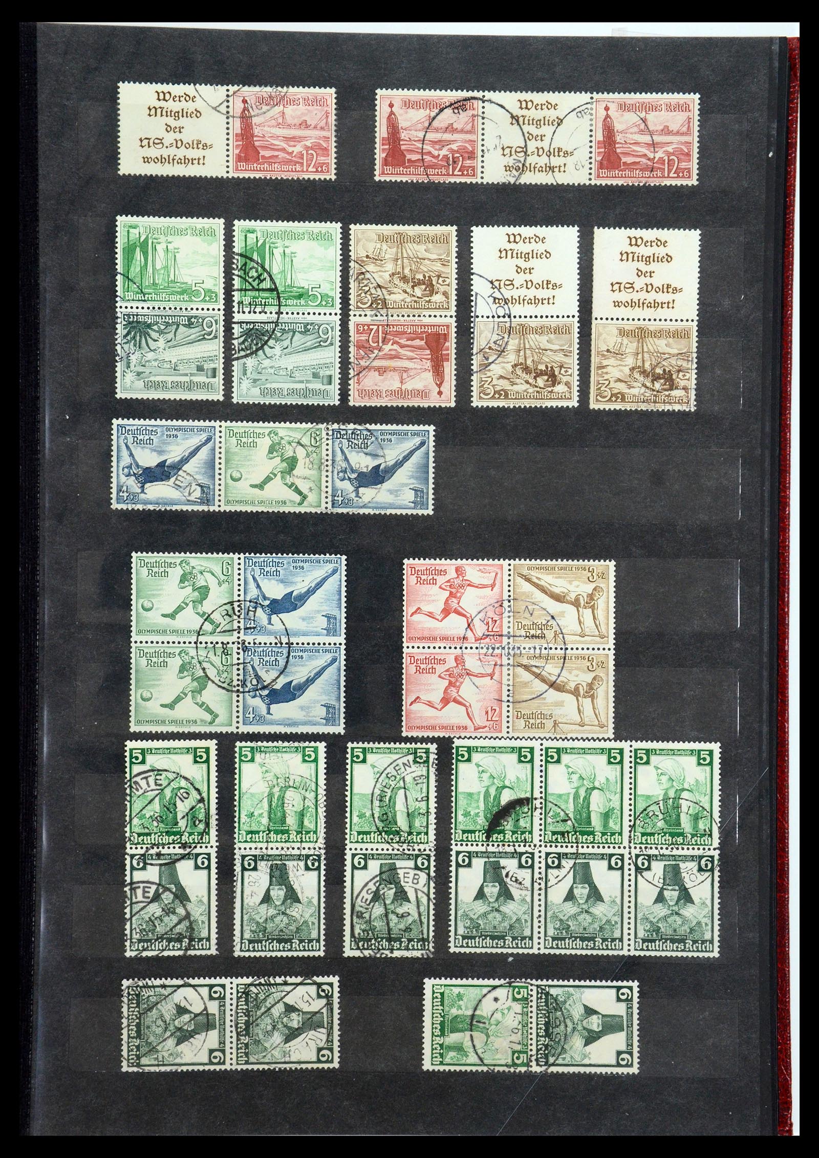 35848 007 - Stamp Collection 35848 German Reich combinations 1916-1941.