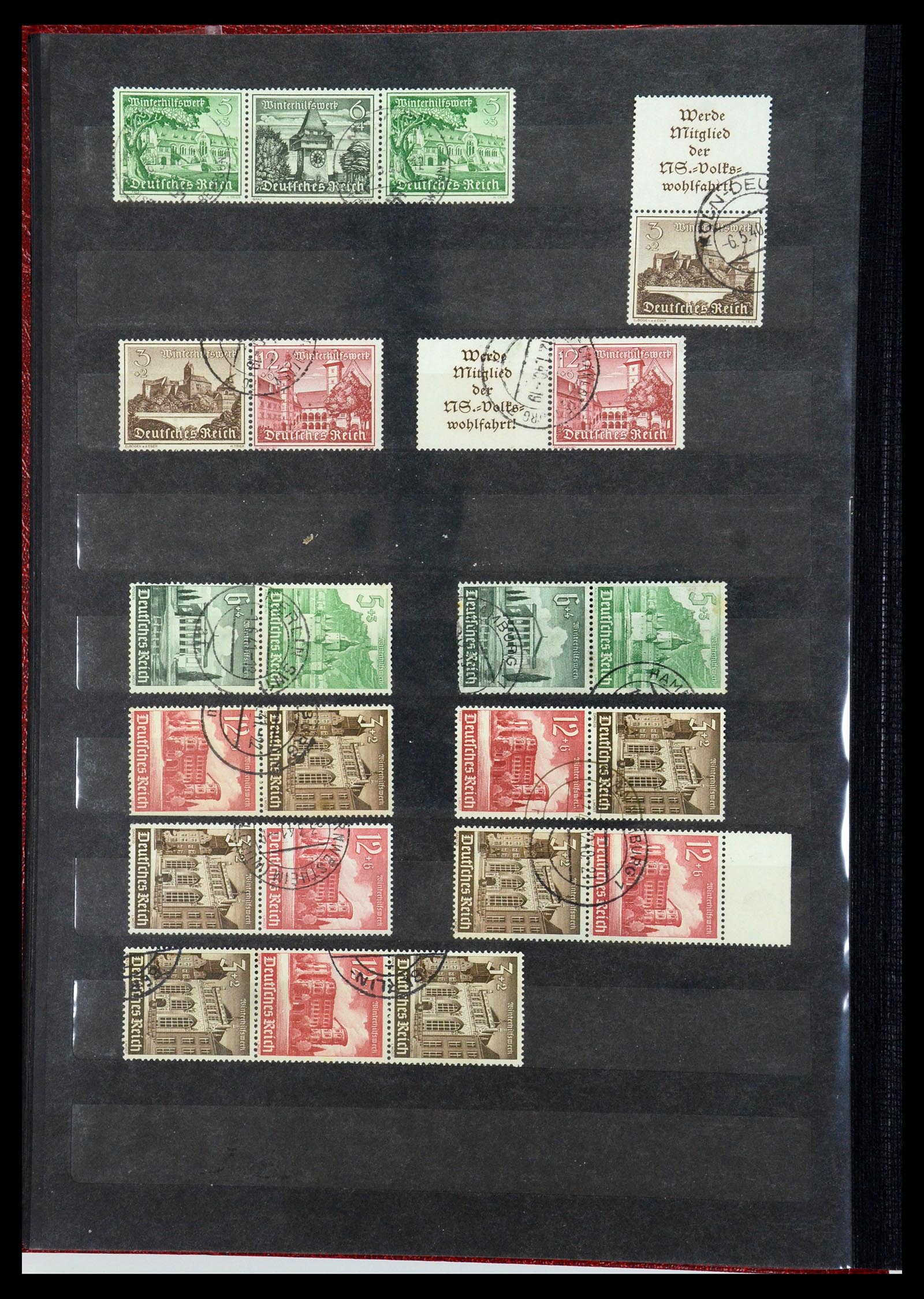 35848 010 - Stamp Collection 35848 German Reich combinations 1916-1941.