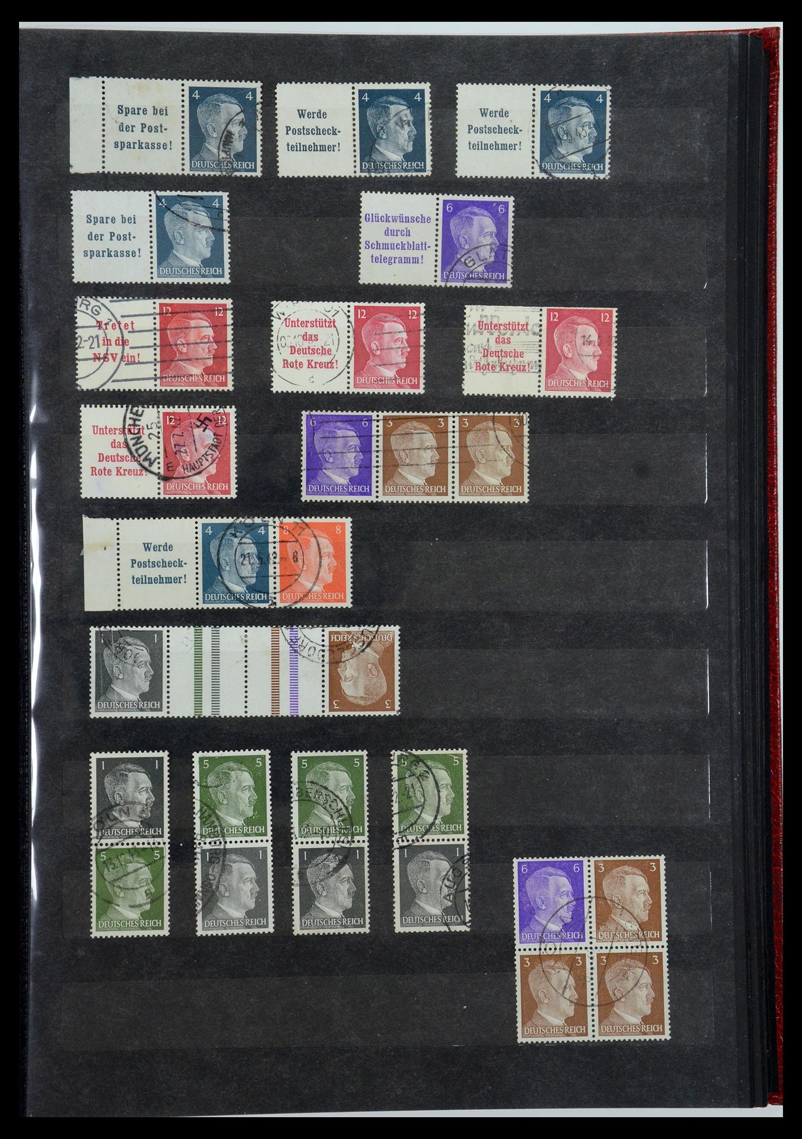 35848 011 - Stamp Collection 35848 German Reich combinations 1916-1941.
