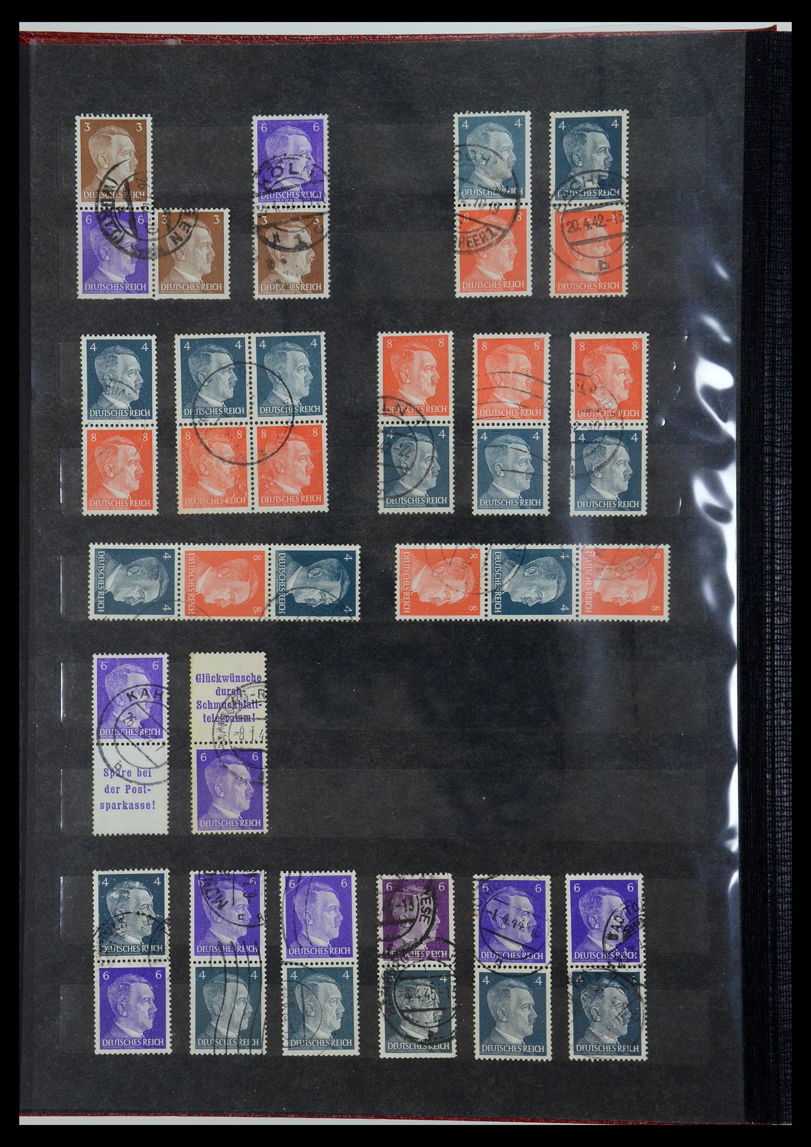 35848 012 - Postzegelverzameling 35848 Duitse Rijk combinaties 1916-1941.