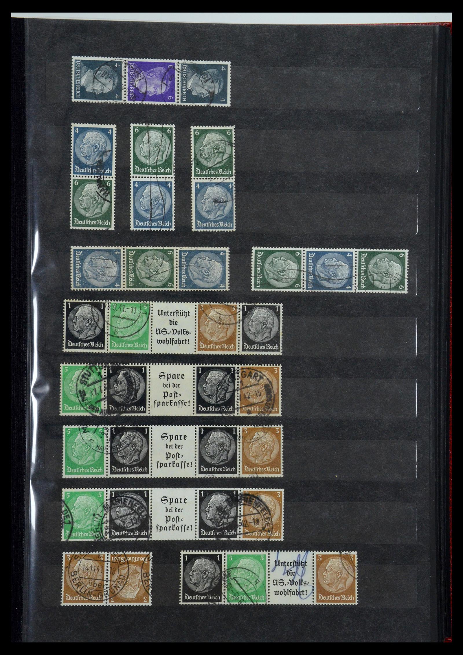 35848 013 - Stamp Collection 35848 German Reich combinations 1916-1941.