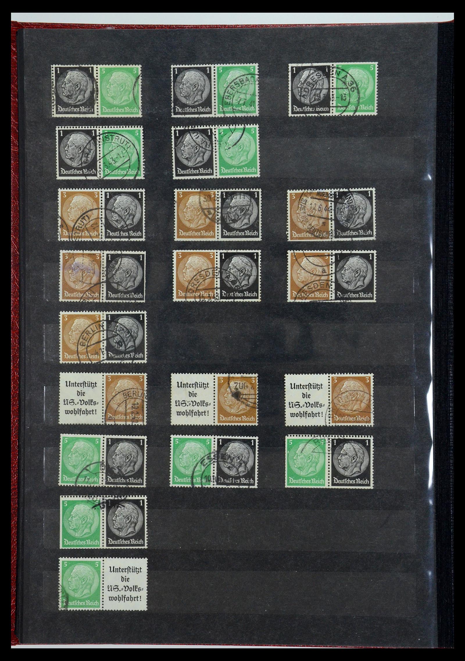 35848 014 - Stamp Collection 35848 German Reich combinations 1916-1941.