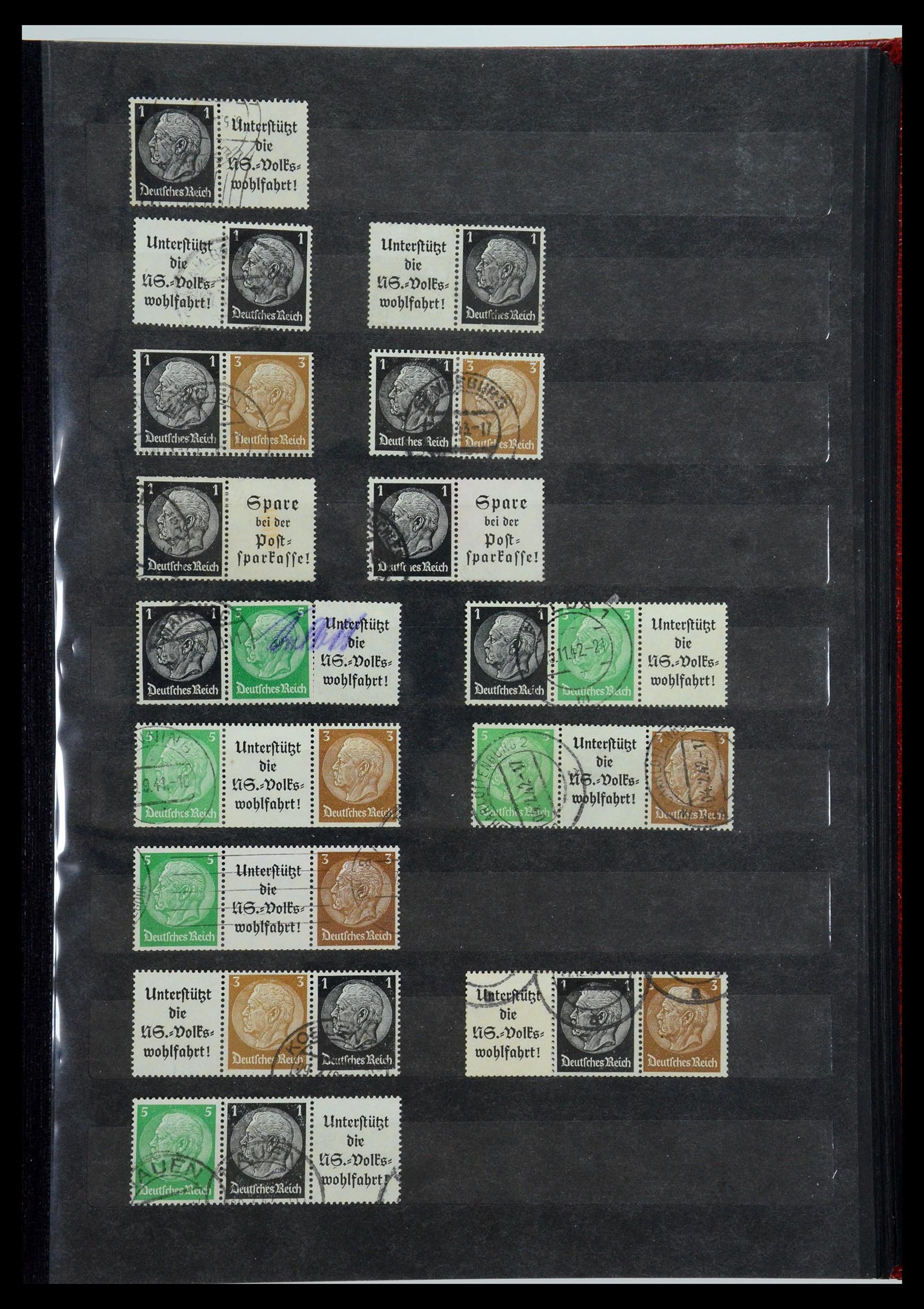 35848 015 - Stamp Collection 35848 German Reich combinations 1916-1941.