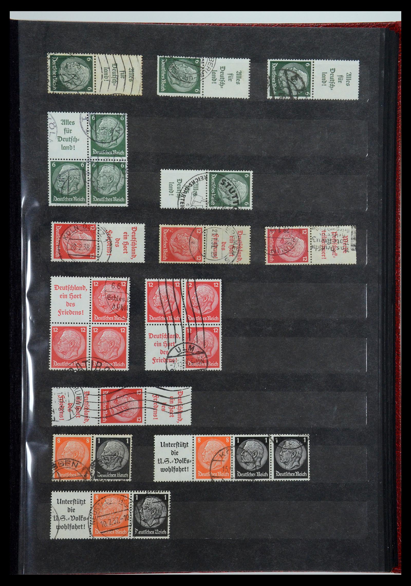 35848 019 - Postzegelverzameling 35848 Duitse Rijk combinaties 1916-1941.
