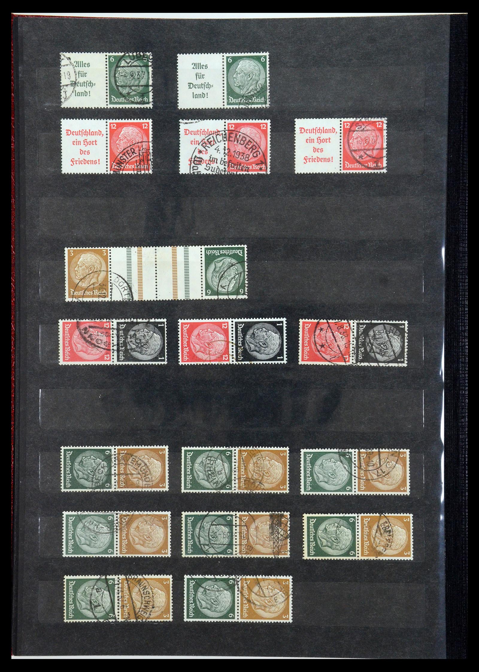 35848 020 - Stamp Collection 35848 German Reich combinations 1916-1941.