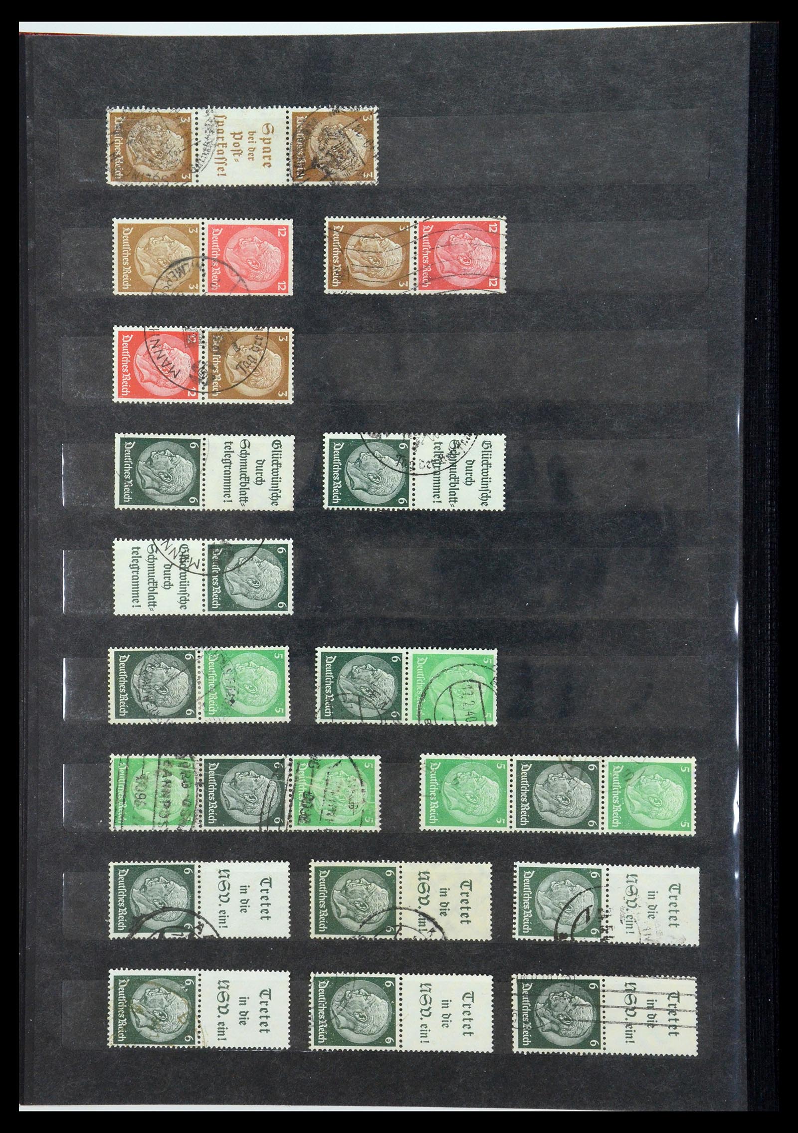 35848 024 - Postzegelverzameling 35848 Duitse Rijk combinaties 1916-1941.