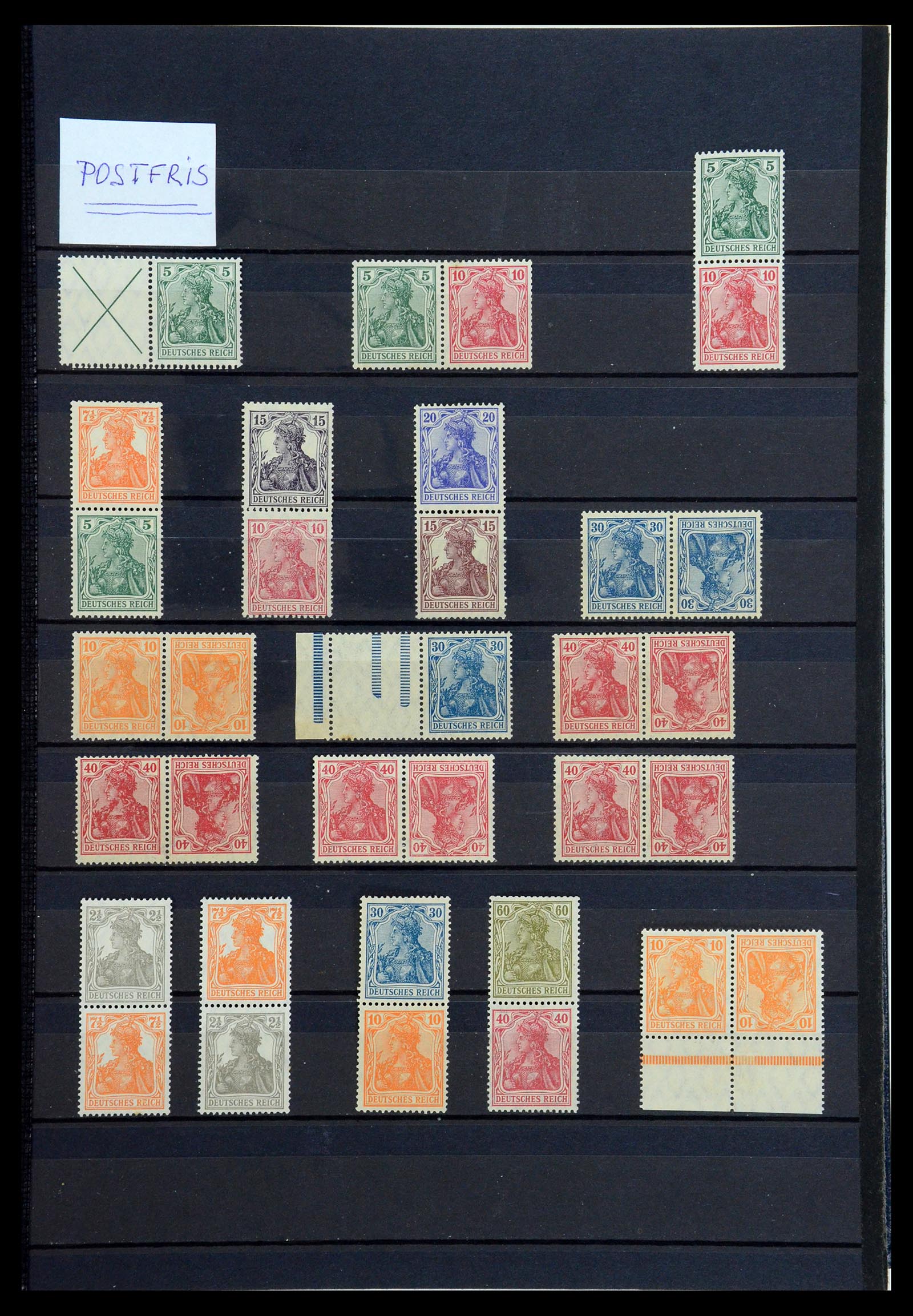 35850 001 - Postzegelverzameling 35850 Duitse Rijk boekjes en combinaties 1910-19