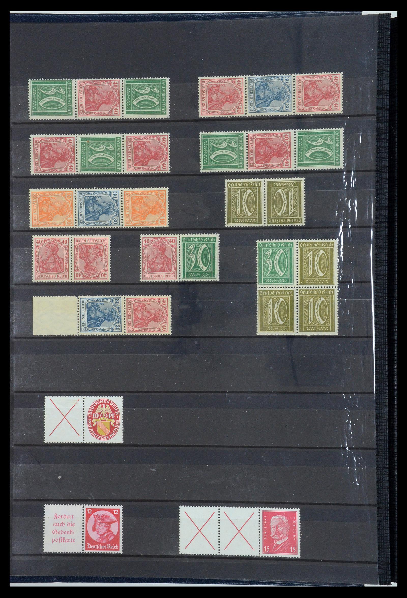 35850 002 - Stamp Collection 35850 German Reich booklets and combinations 1910-1941.