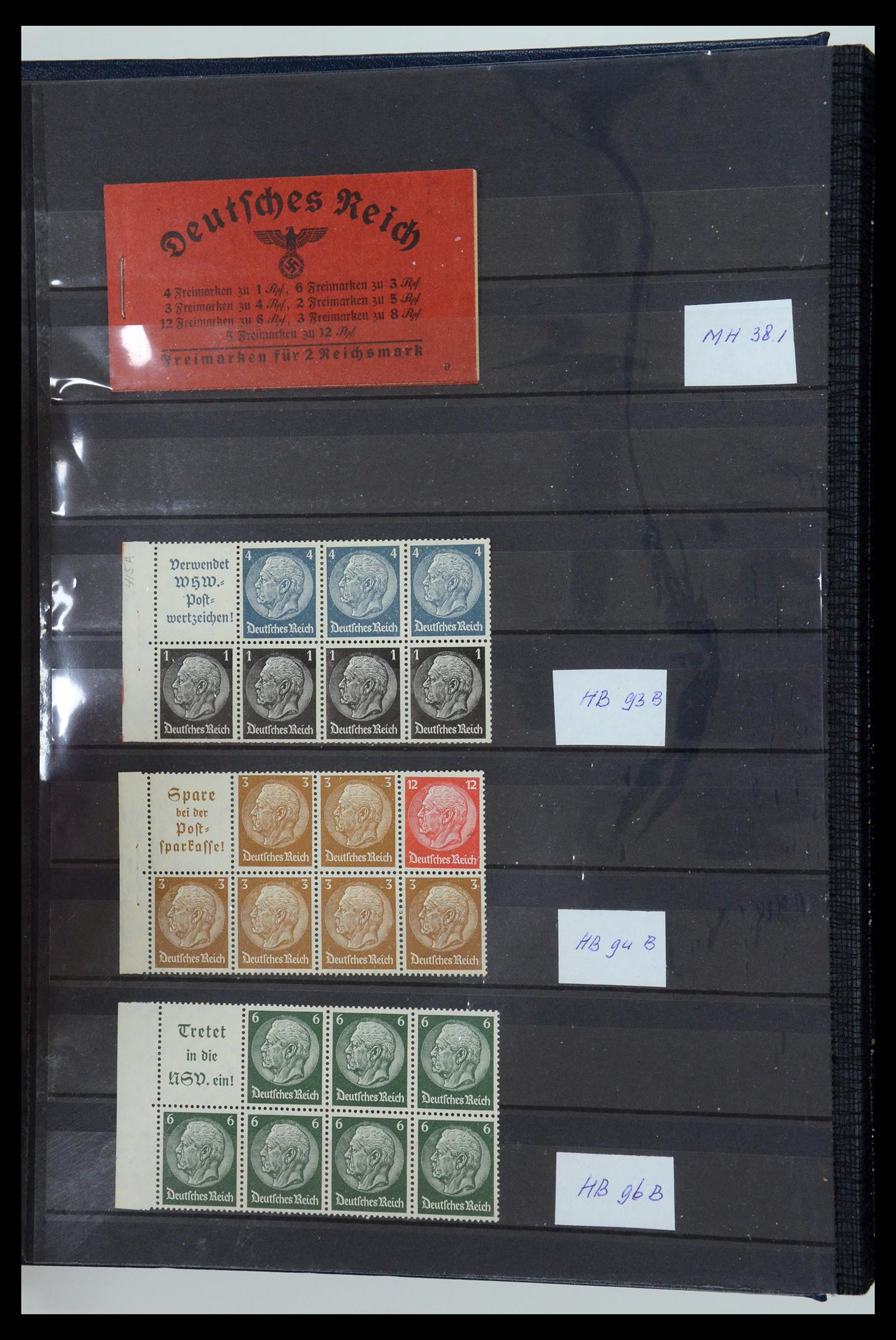 35850 008 - Stamp Collection 35850 German Reich booklets and combinations 1910-1941.