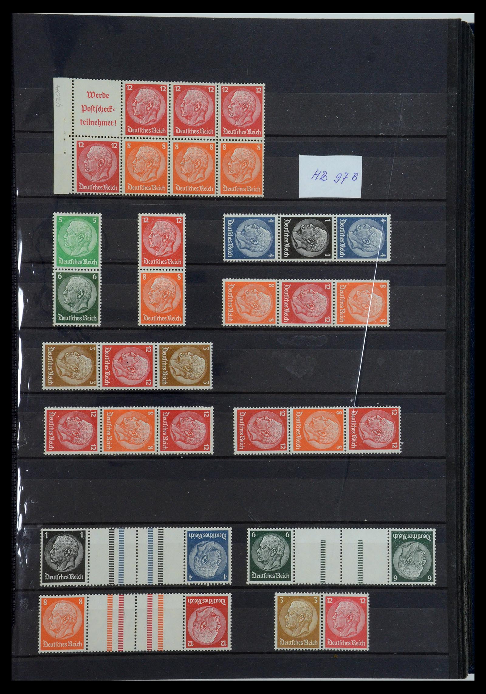 35850 009 - Stamp Collection 35850 German Reich booklets and combinations 1910-1941.
