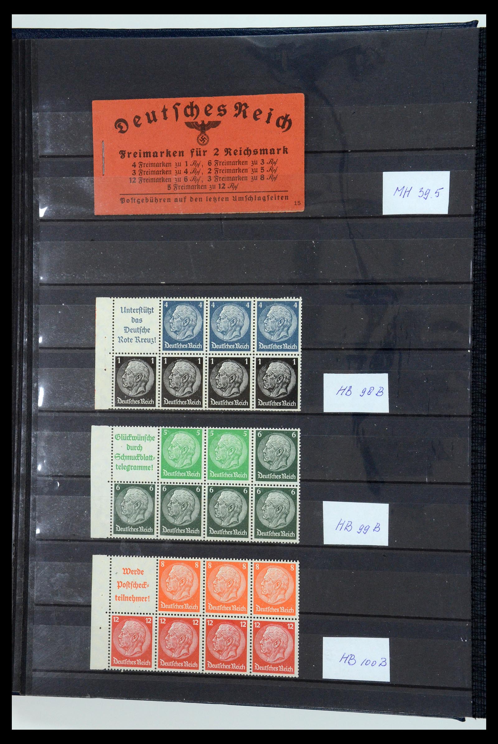 35850 010 - Stamp Collection 35850 German Reich booklets and combinations 1910-1941.