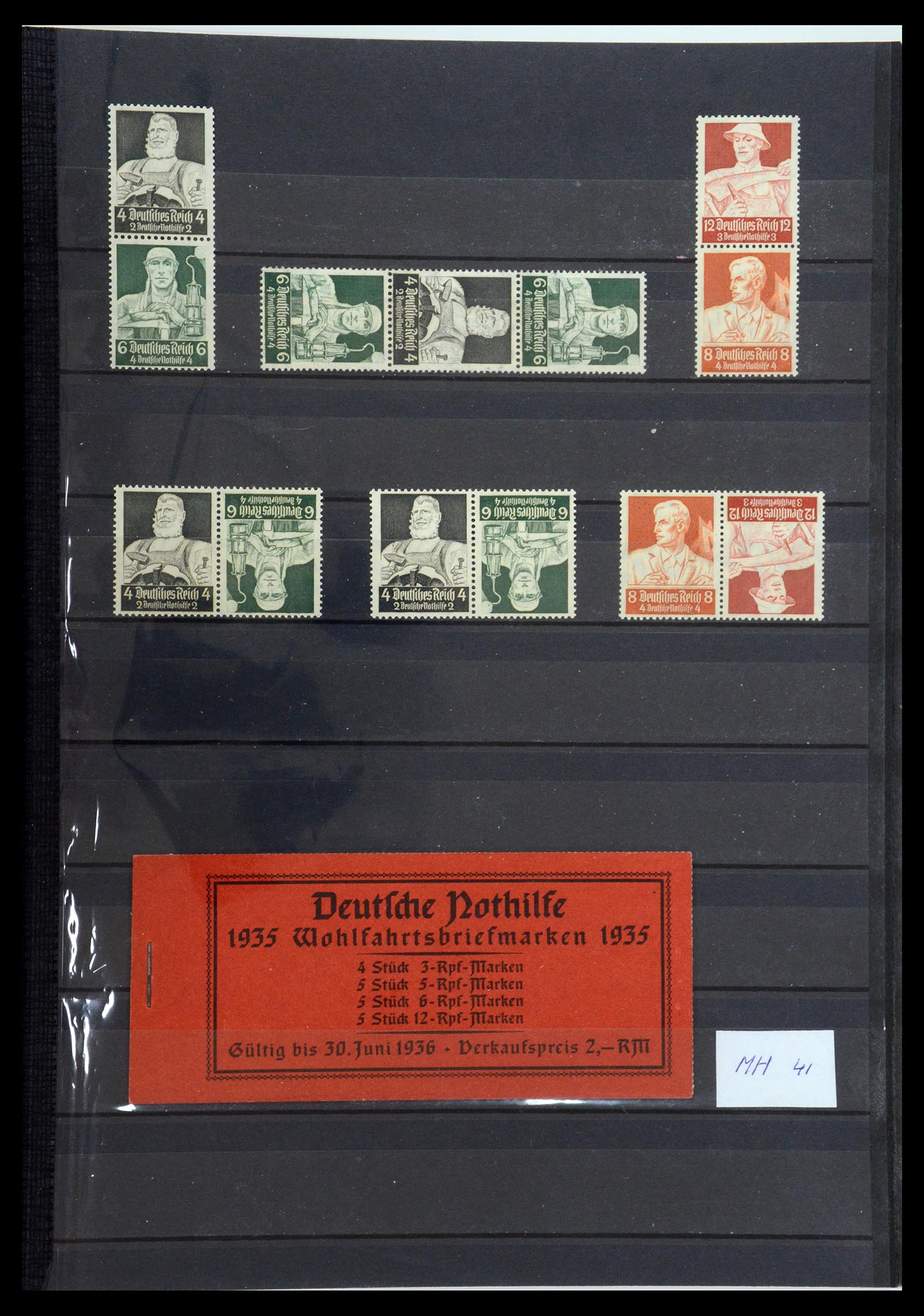 35850 012 - Stamp Collection 35850 German Reich booklets and combinations 1910-1941.