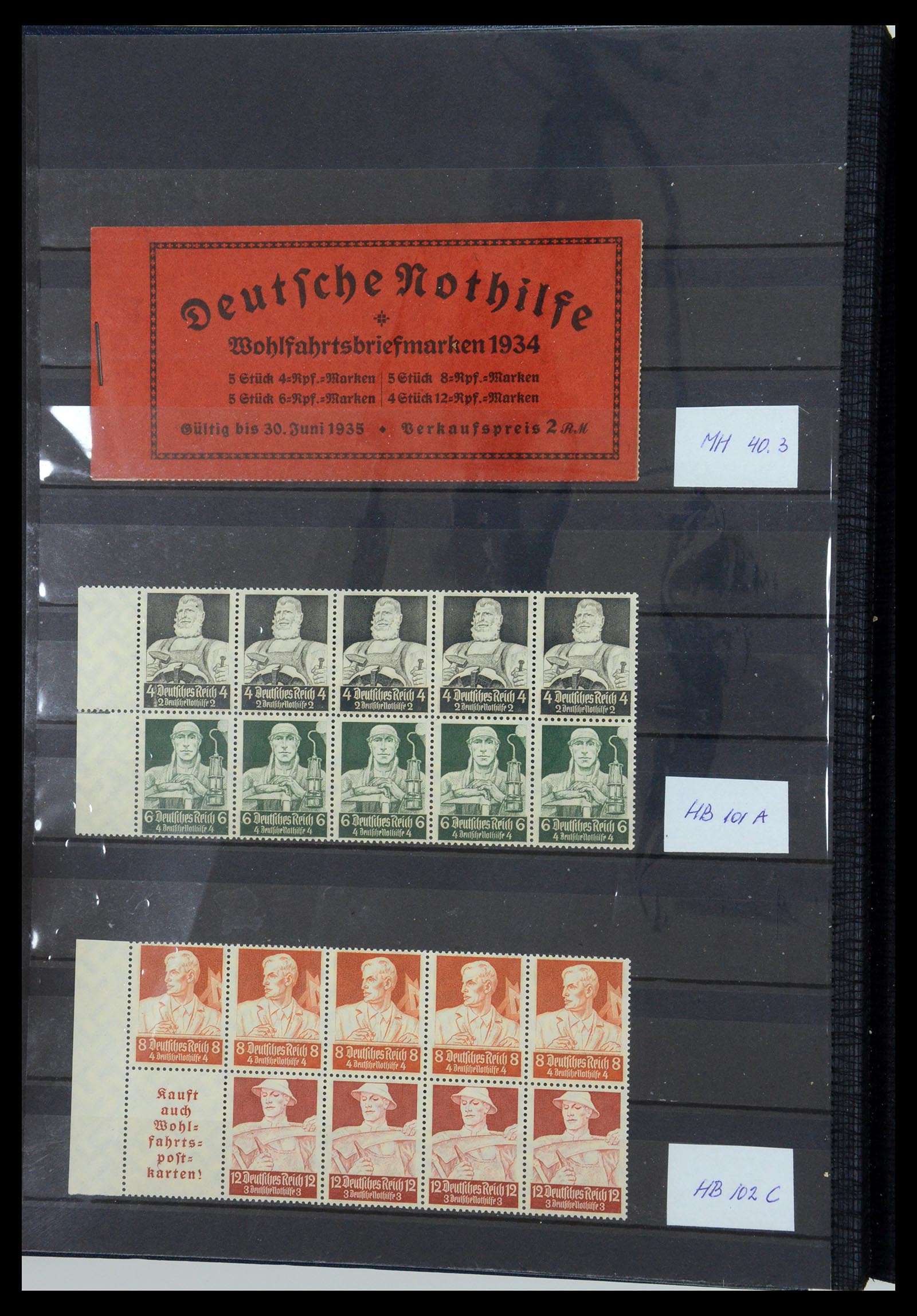 35850 013 - Stamp Collection 35850 German Reich booklets and combinations 1910-1941.