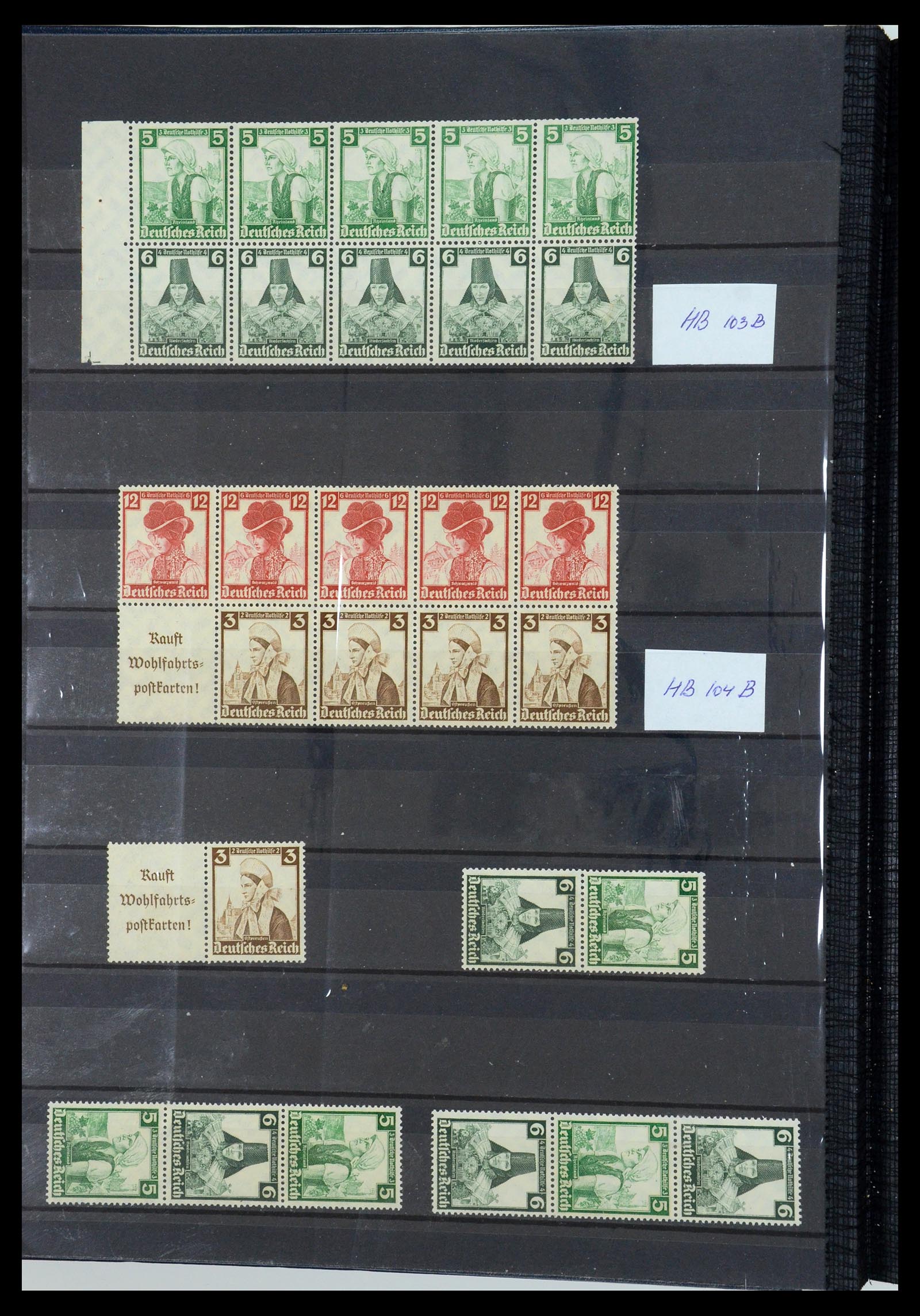 35850 014 - Stamp Collection 35850 German Reich booklets and combinations 1910-1941.