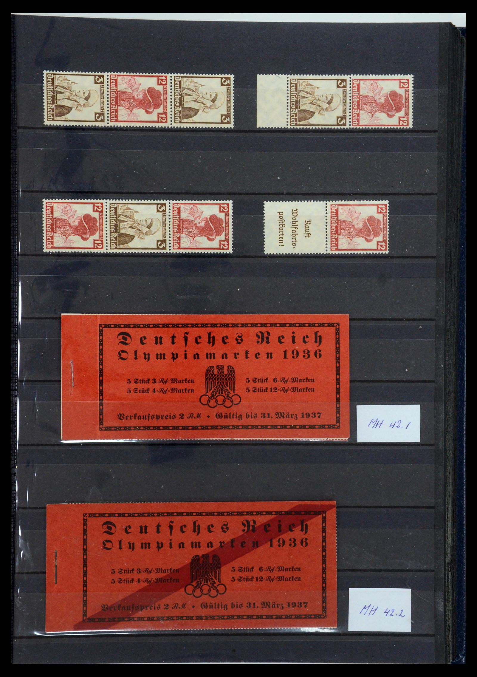 35850 015 - Stamp Collection 35850 German Reich booklets and combinations 1910-1941.