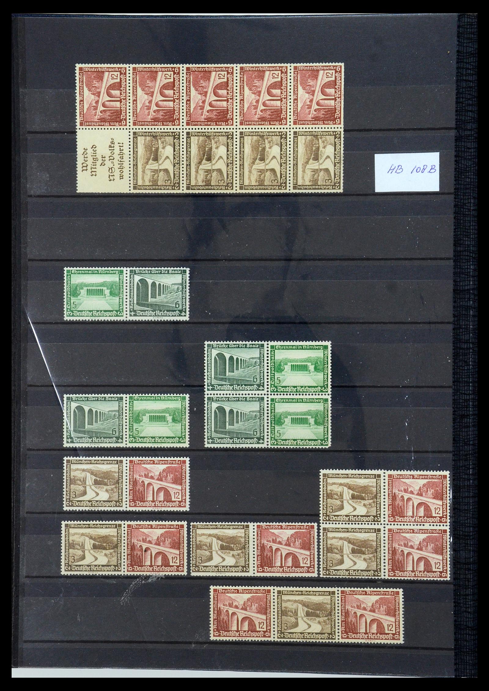 35850 018 - Postzegelverzameling 35850 Duitse Rijk boekjes en combinaties 1910-19