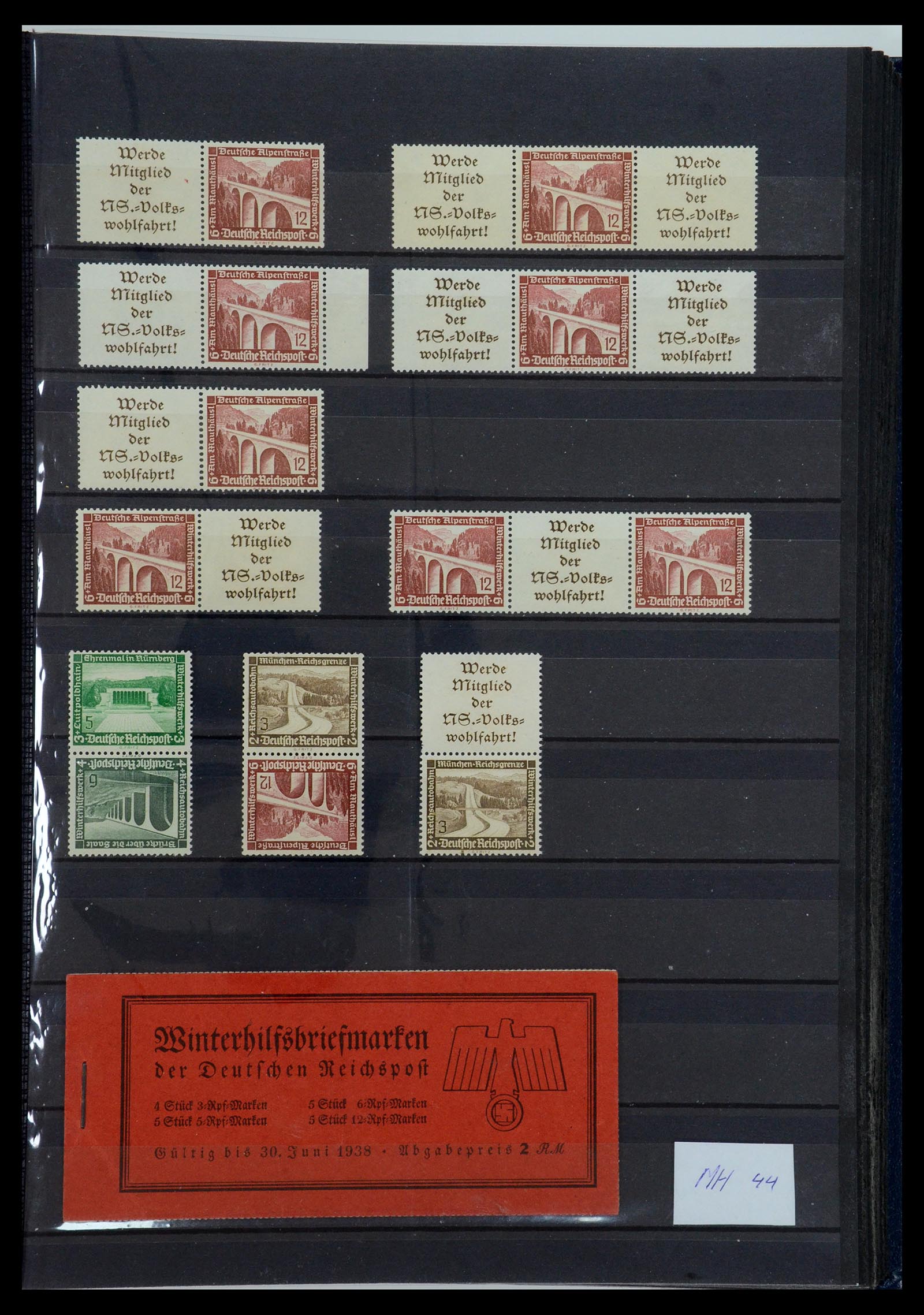 35850 019 - Stamp Collection 35850 German Reich booklets and combinations 1910-1941.