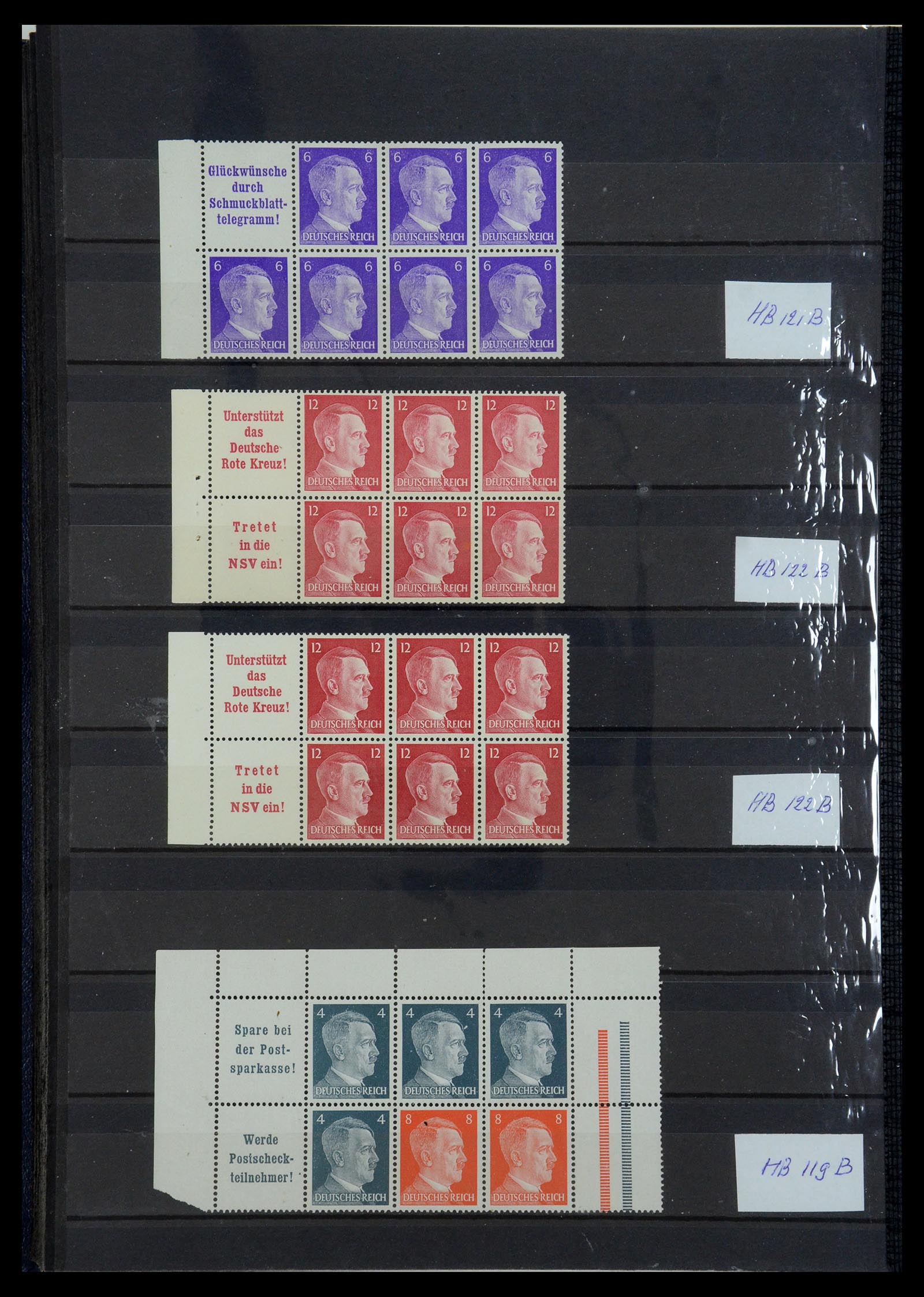 35850 028 - Stamp Collection 35850 German Reich booklets and combinations 1910-1941.
