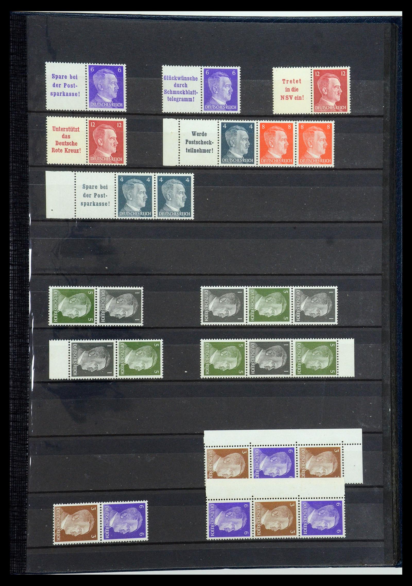 35850 035 - Stamp Collection 35850 German Reich booklets and combinations 1910-1941.