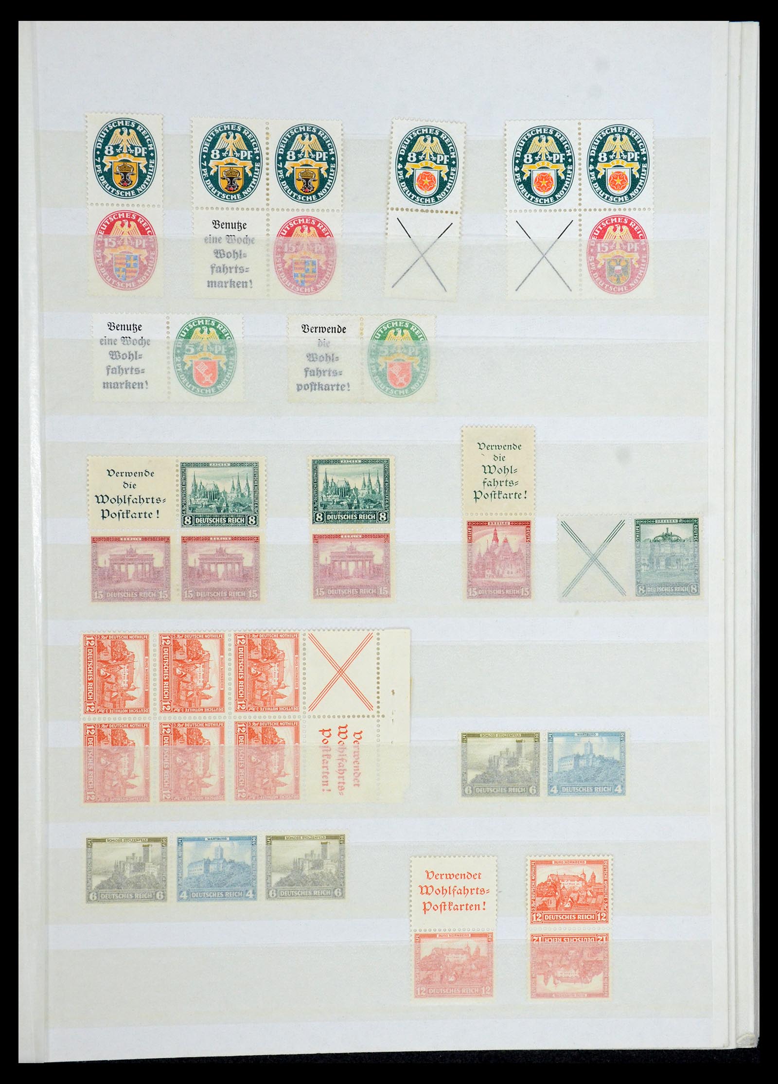 35851 005 - Postzegelverzameling 35851 Duitse Rijk combinaties 1910-1941.