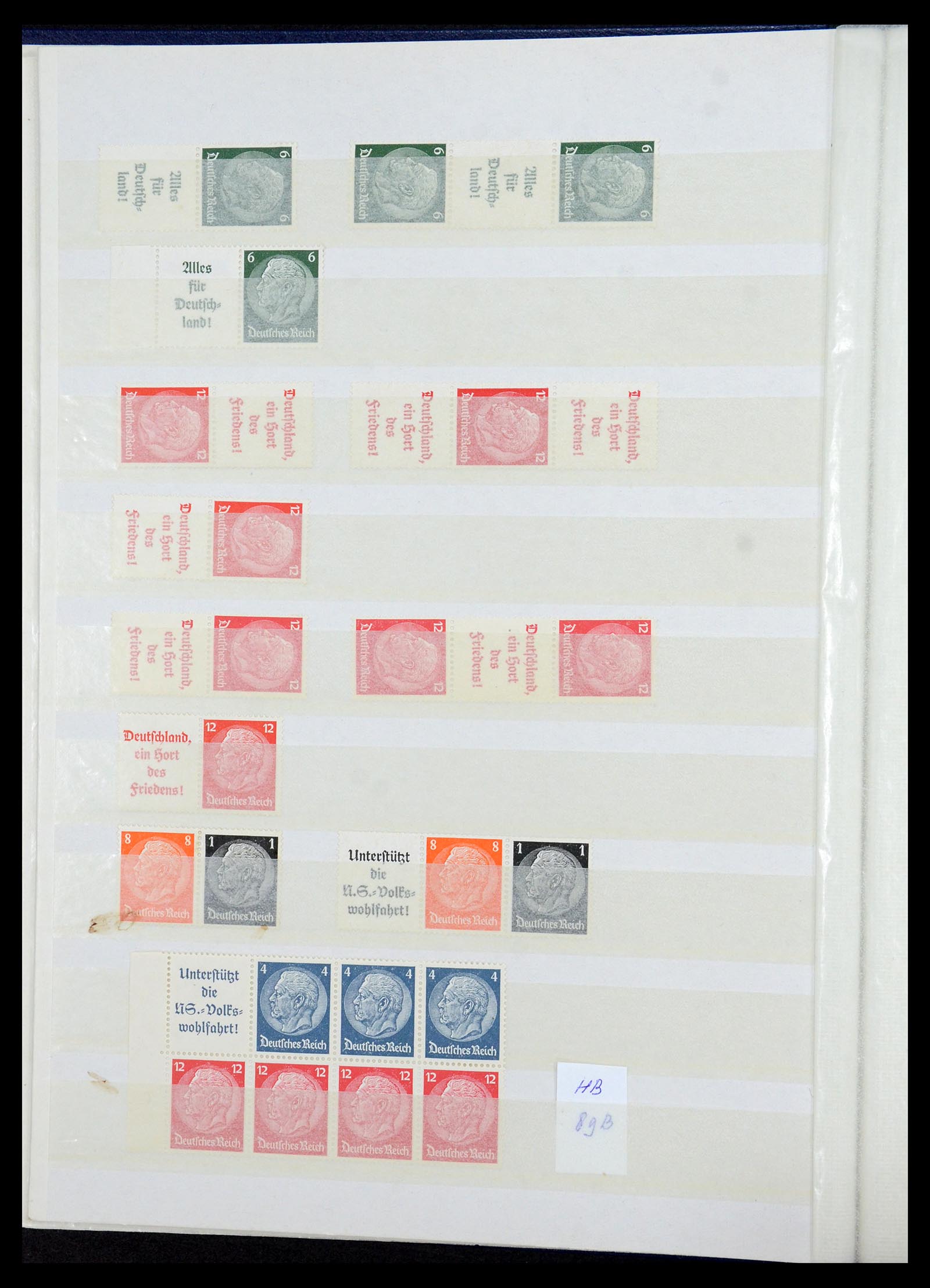 35851 012 - Stamp Collection 35851 German Reich combinations 1910-1941.