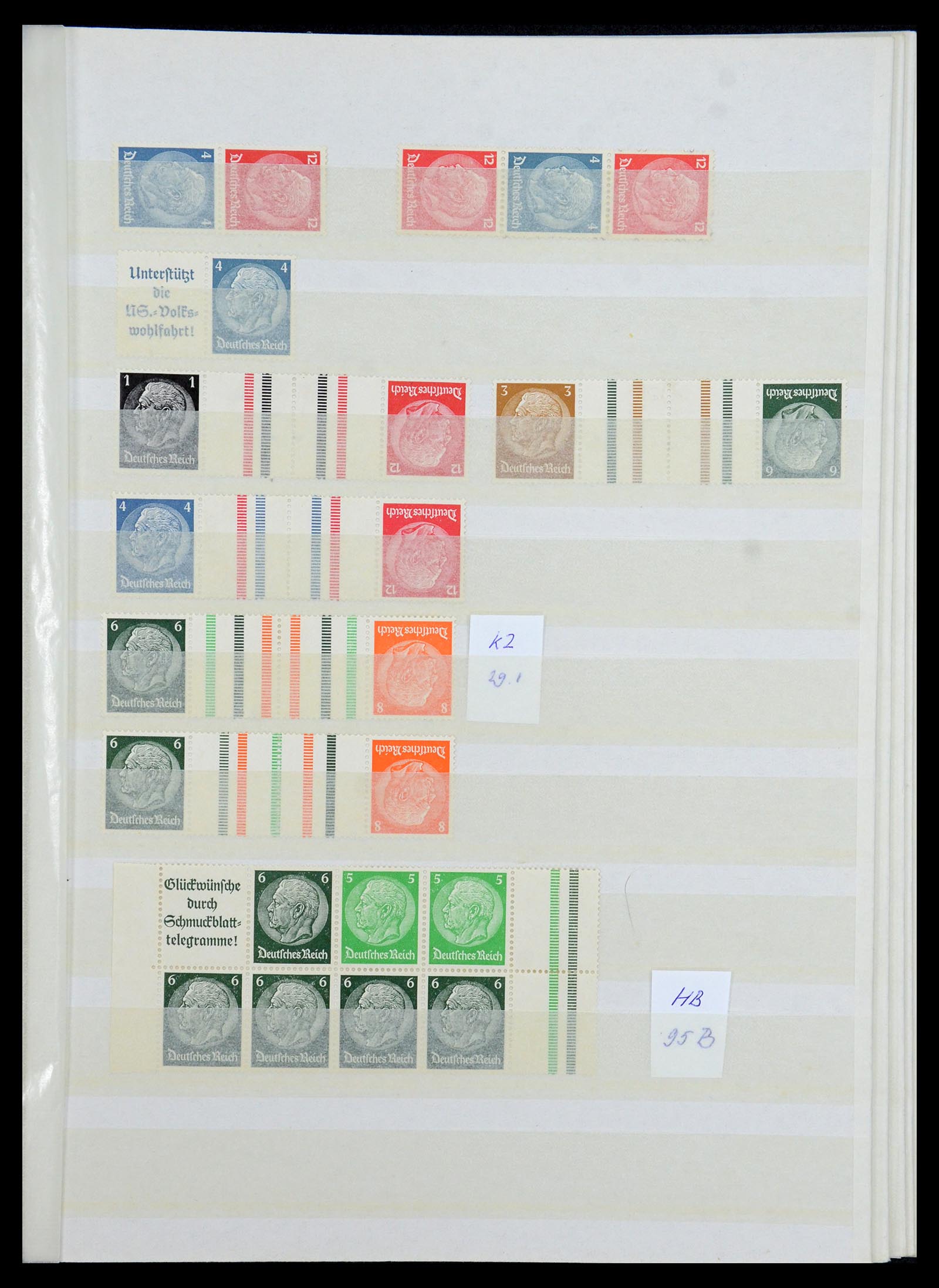 35851 015 - Stamp Collection 35851 German Reich combinations 1910-1941.