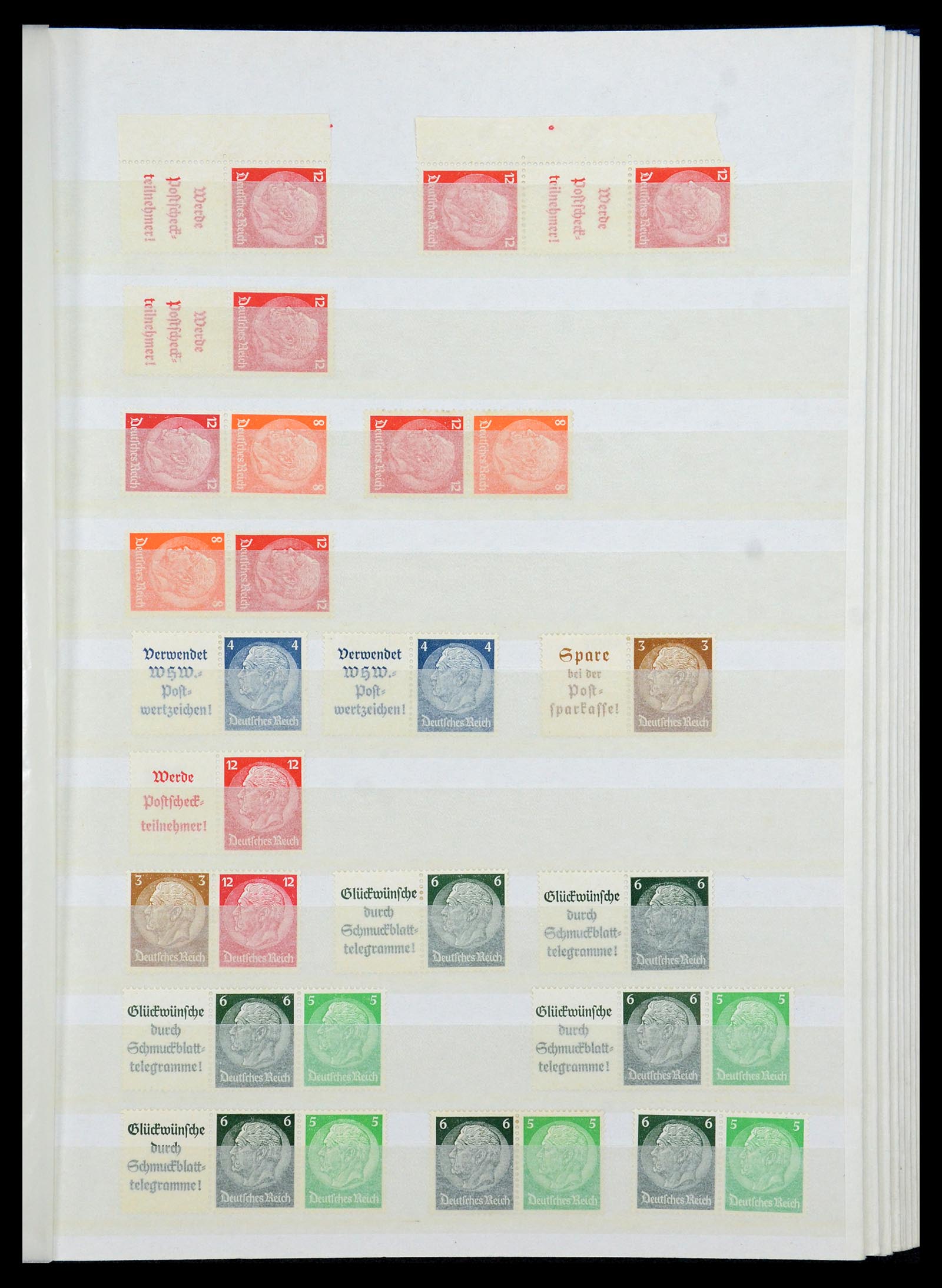 35851 019 - Stamp Collection 35851 German Reich combinations 1910-1941.