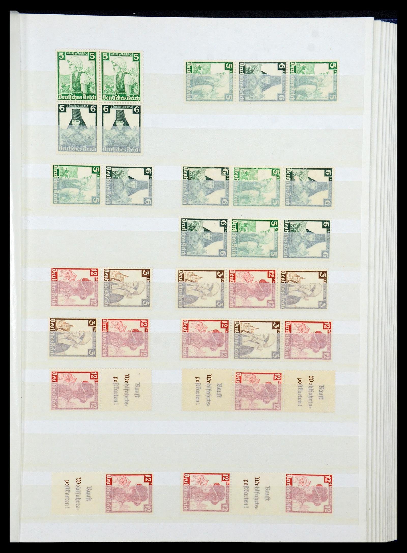 35851 025 - Stamp Collection 35851 German Reich combinations 1910-1941.