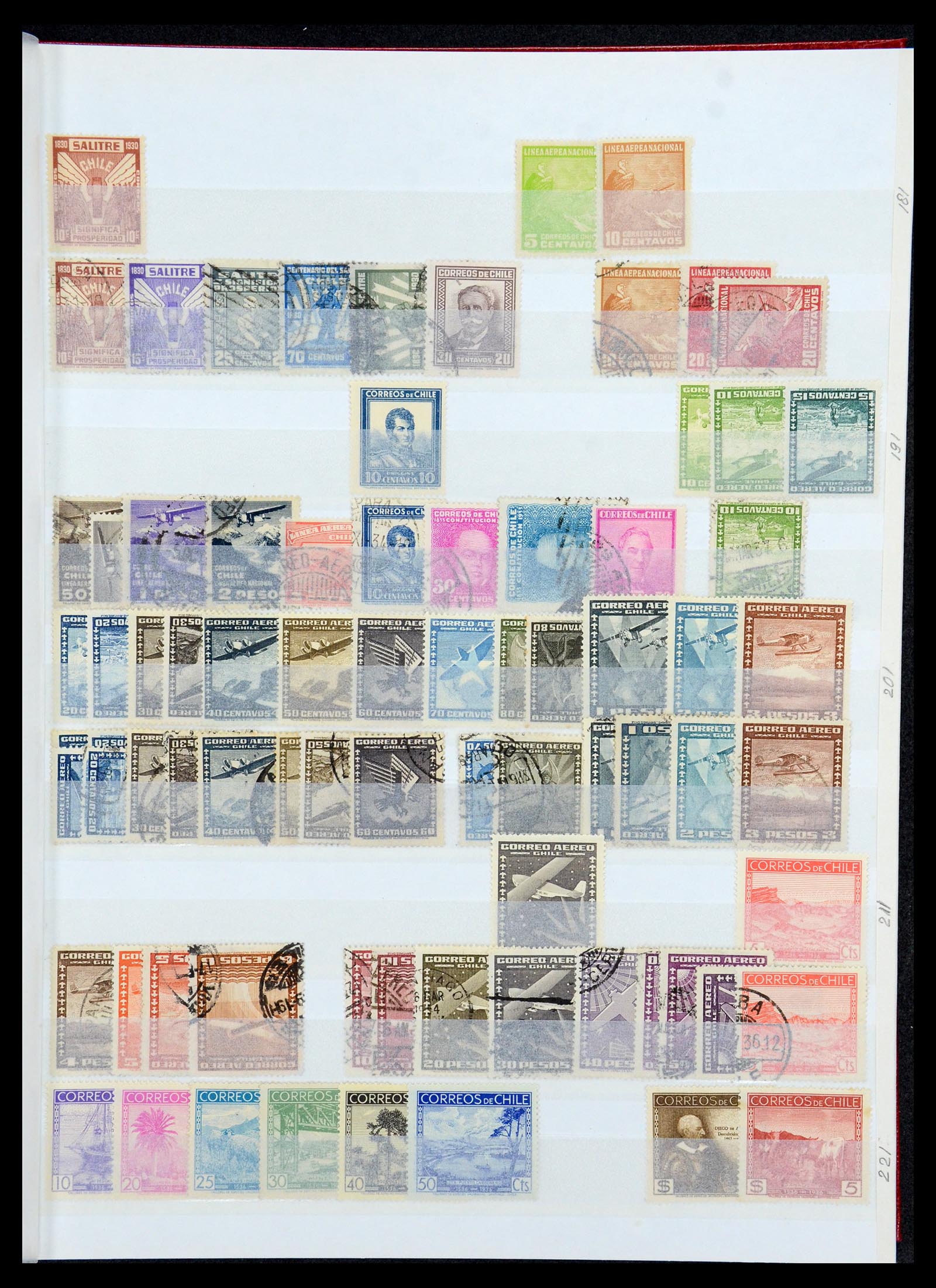 35855 005 - Postzegelverzameling 35855 Chili 1853-1990.