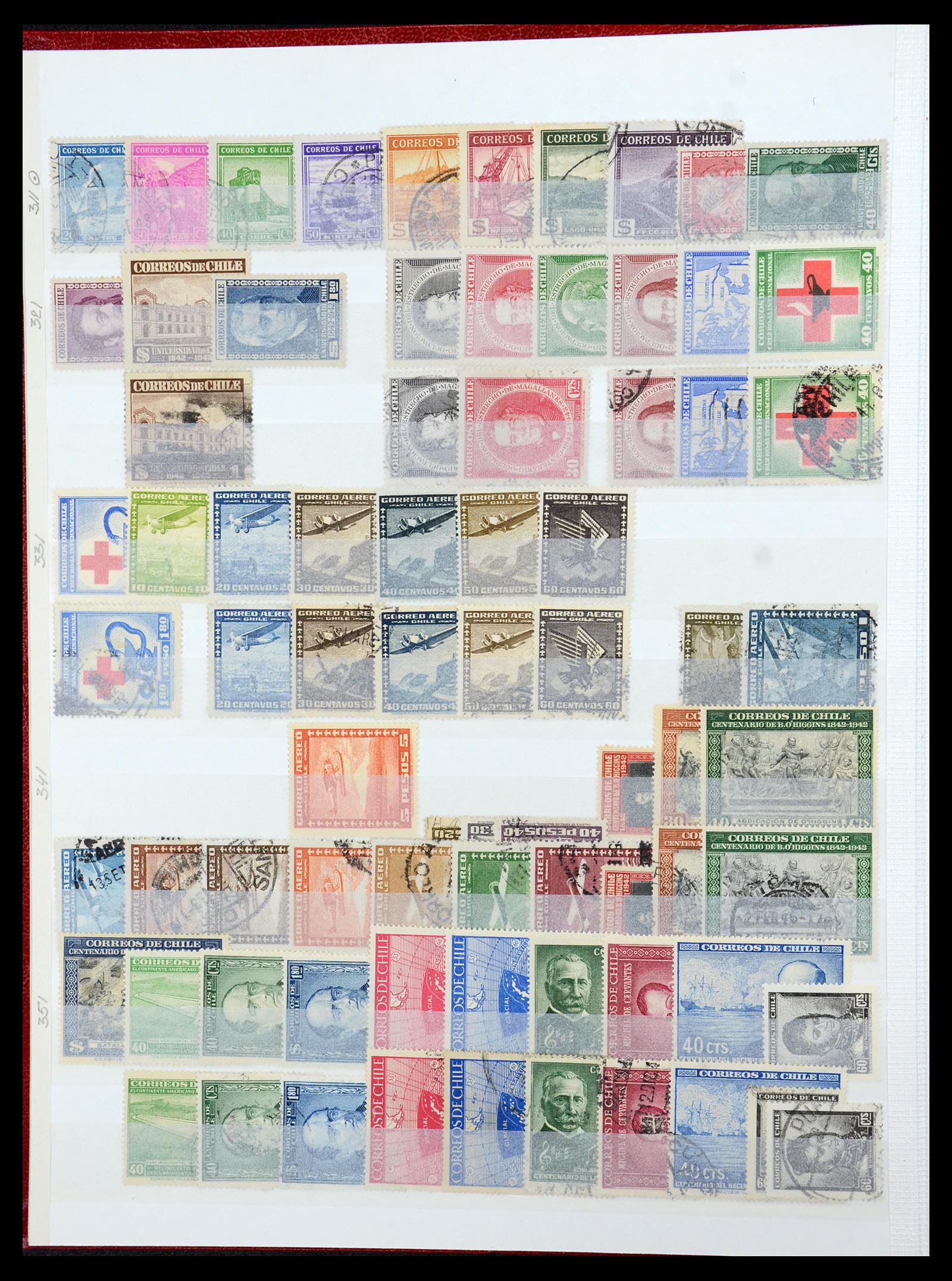 35855 008 - Stamp Collection 35855 Chile 1853-1990.