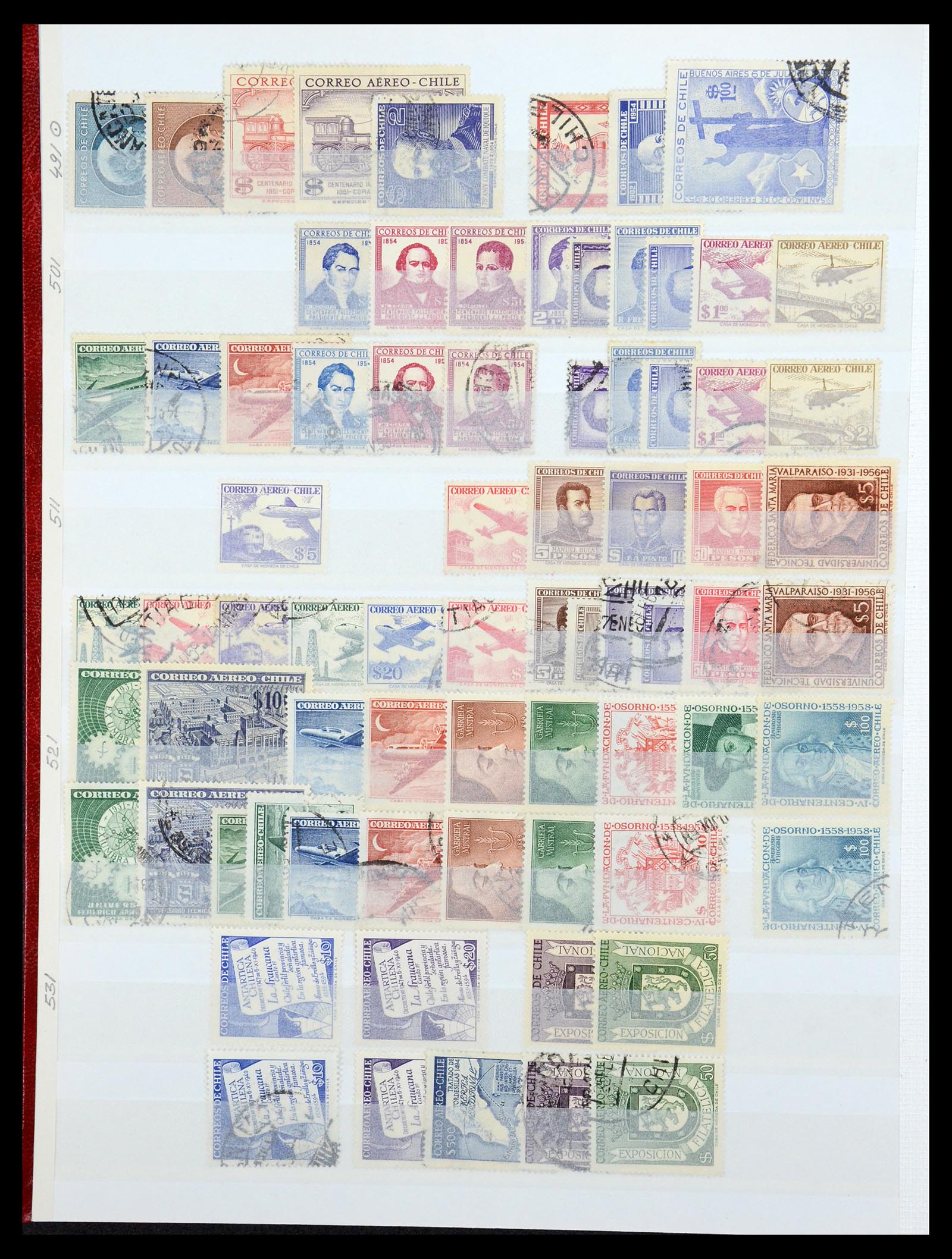 35855 012 - Stamp Collection 35855 Chile 1853-1990.